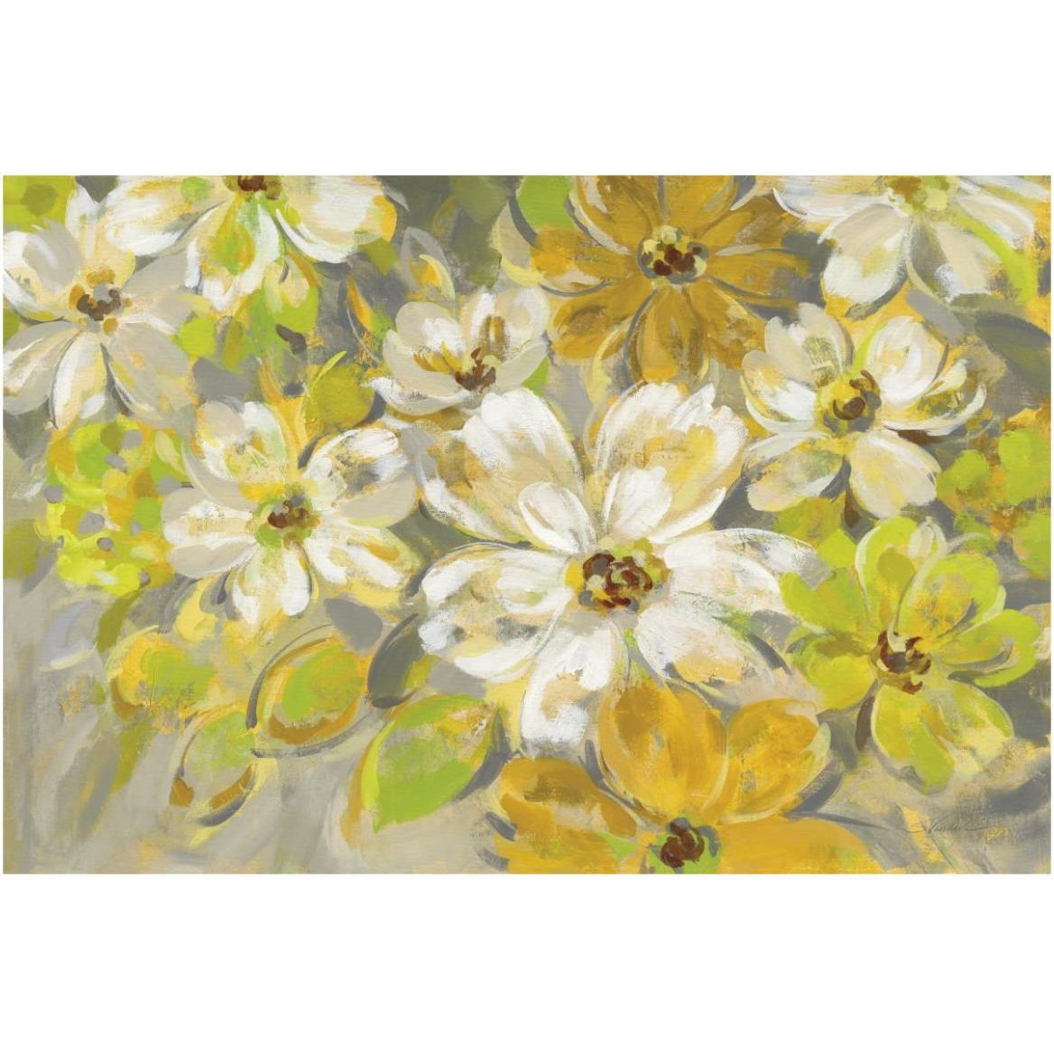 Scattered Spring Petals -Paper Art-62&quotx42"