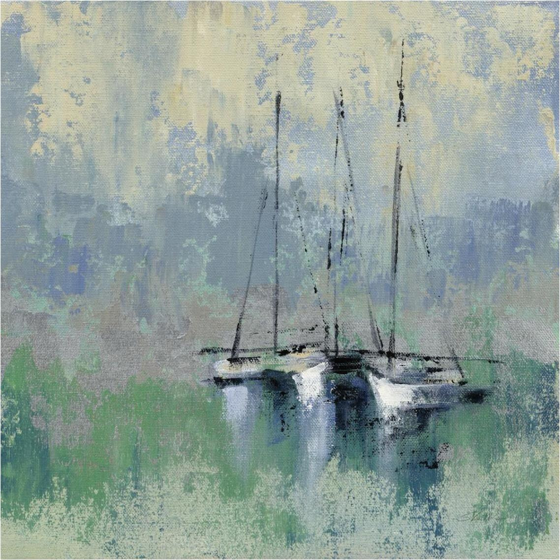Boats in the Harbor II -Paper Art-38&quotx38"