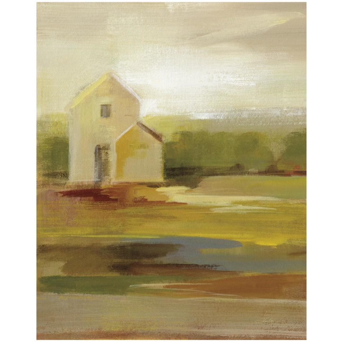 Hillside Barn I -Paper Art-18&quotx22"