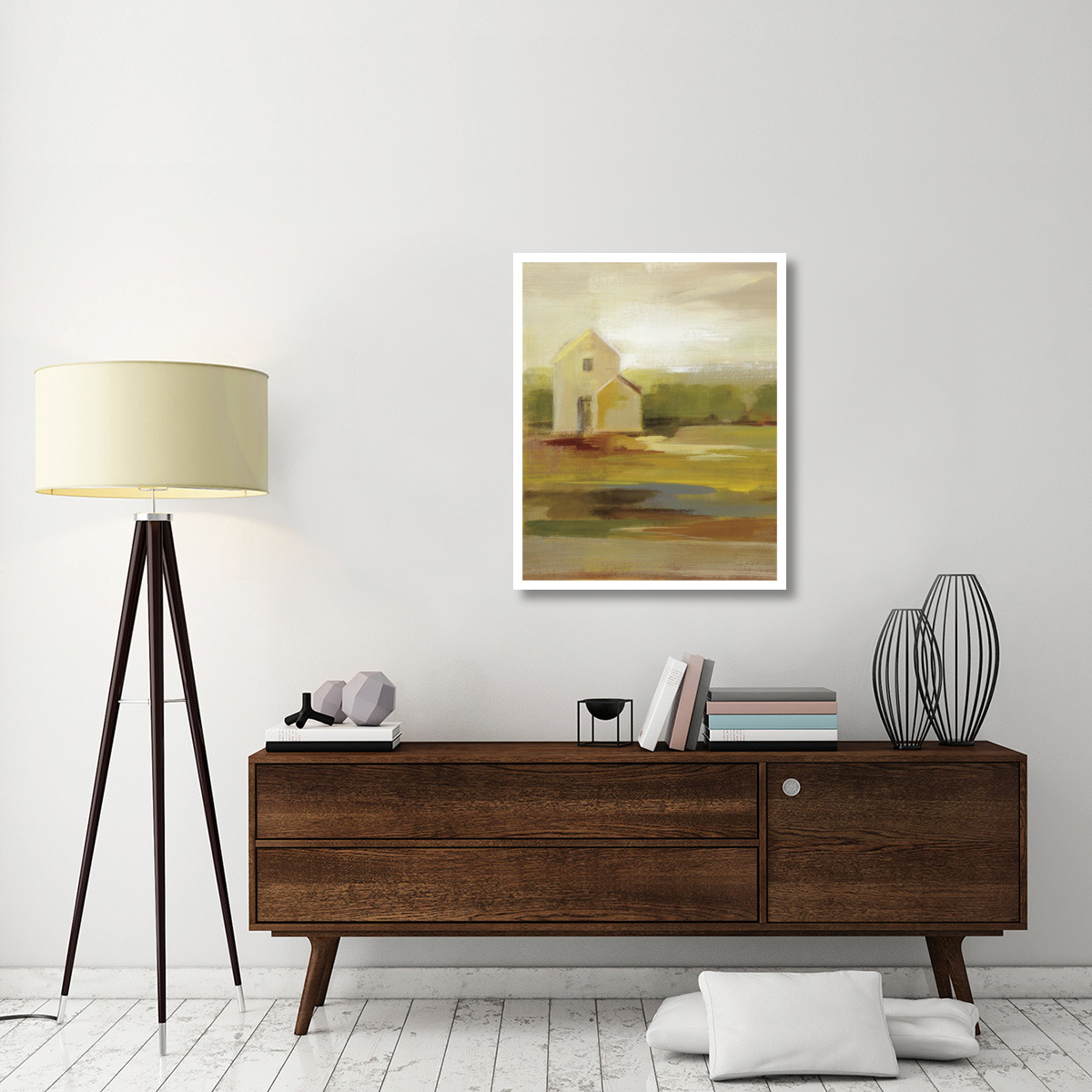 Hillside Barn I -Paper Art-30&quotx37"