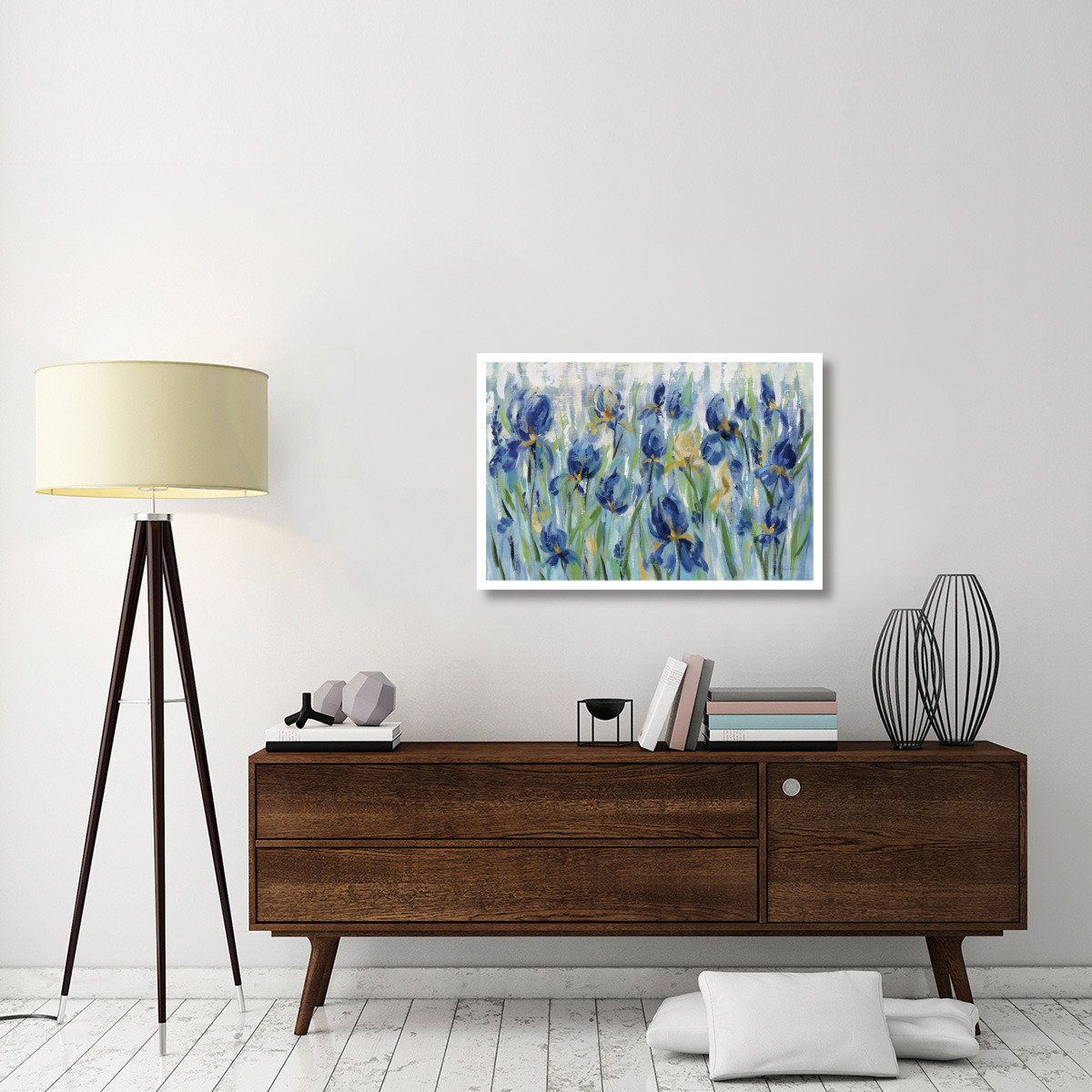 Iris Flower Bed -Paper Art-38&quotx26"