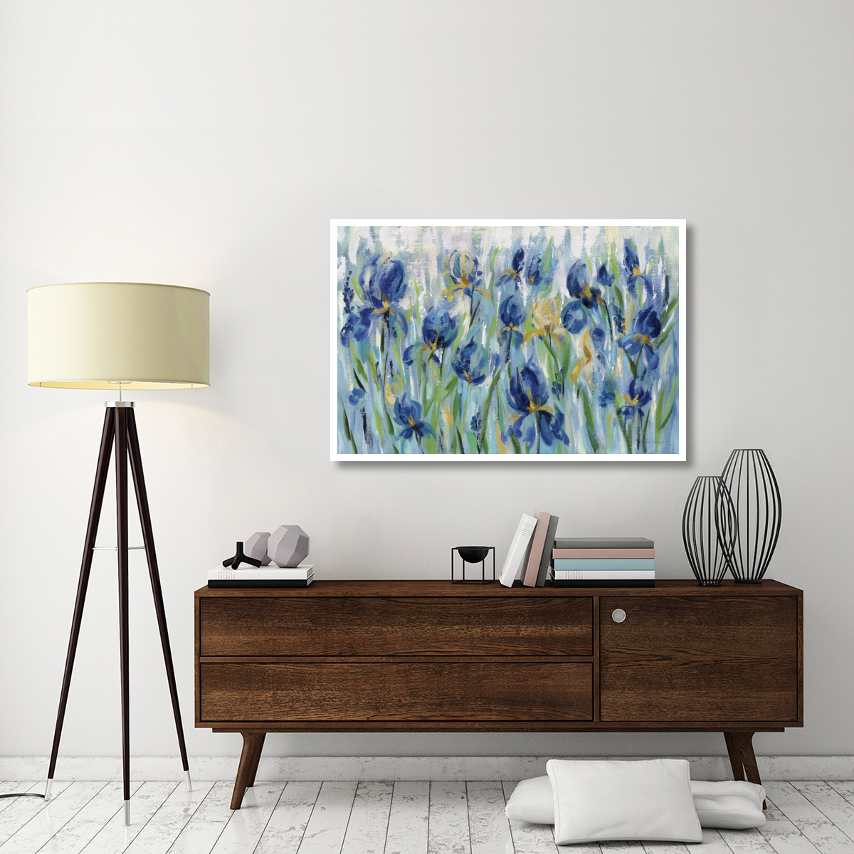 Iris Flower Bed -Paper Art-50&quotx34"