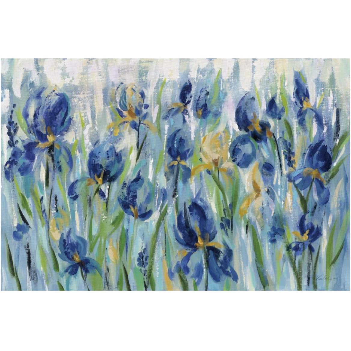 Iris Flower Bed -Paper Art-62&quotx42"