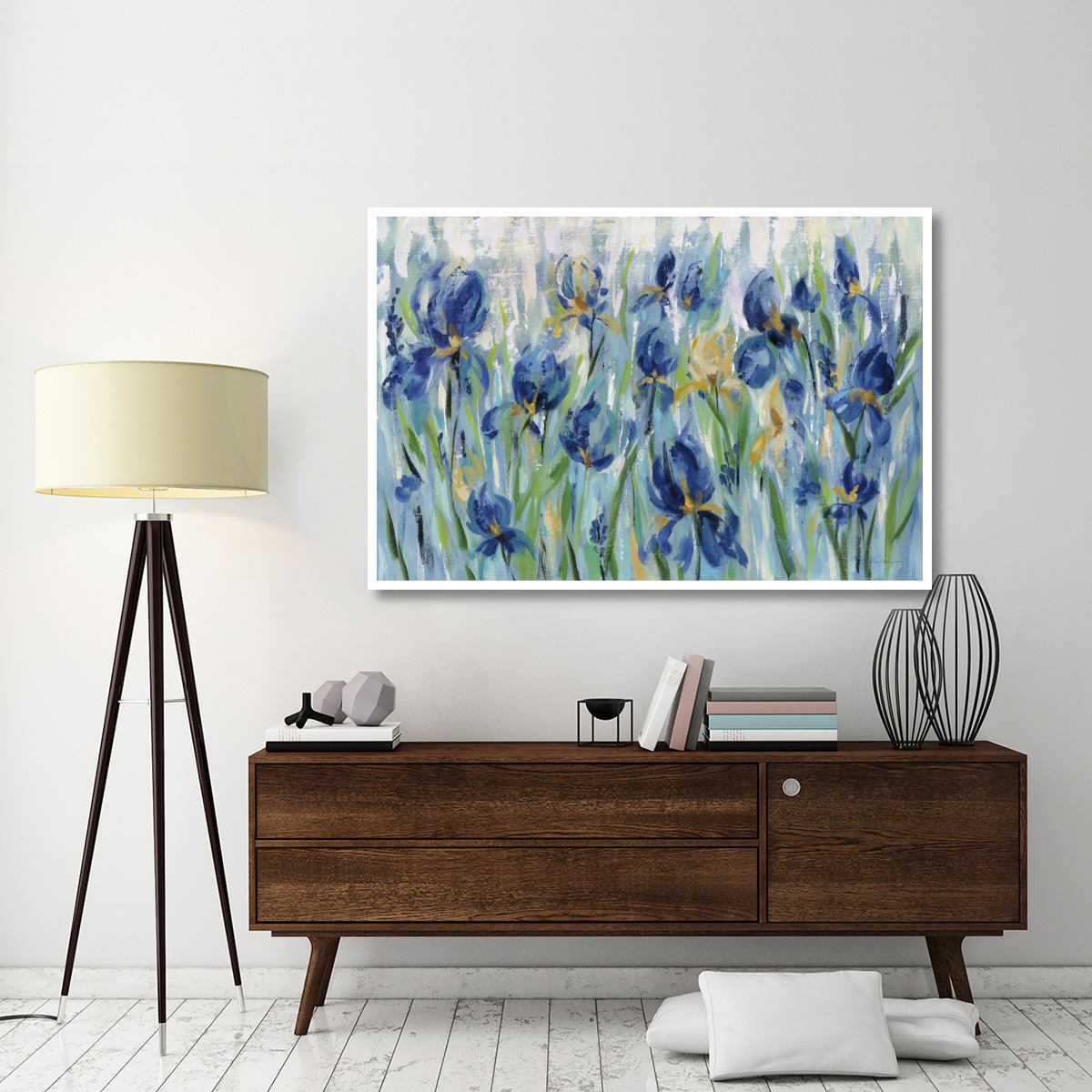 Iris Flower Bed -Paper Art-62&quotx42"