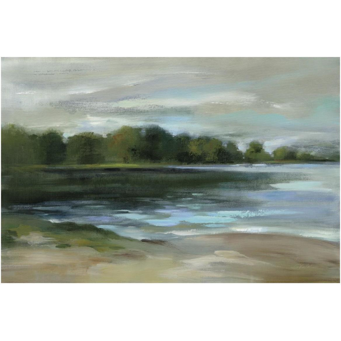 Lake Afternoon Stillness -Paper Art-62&quotx42"