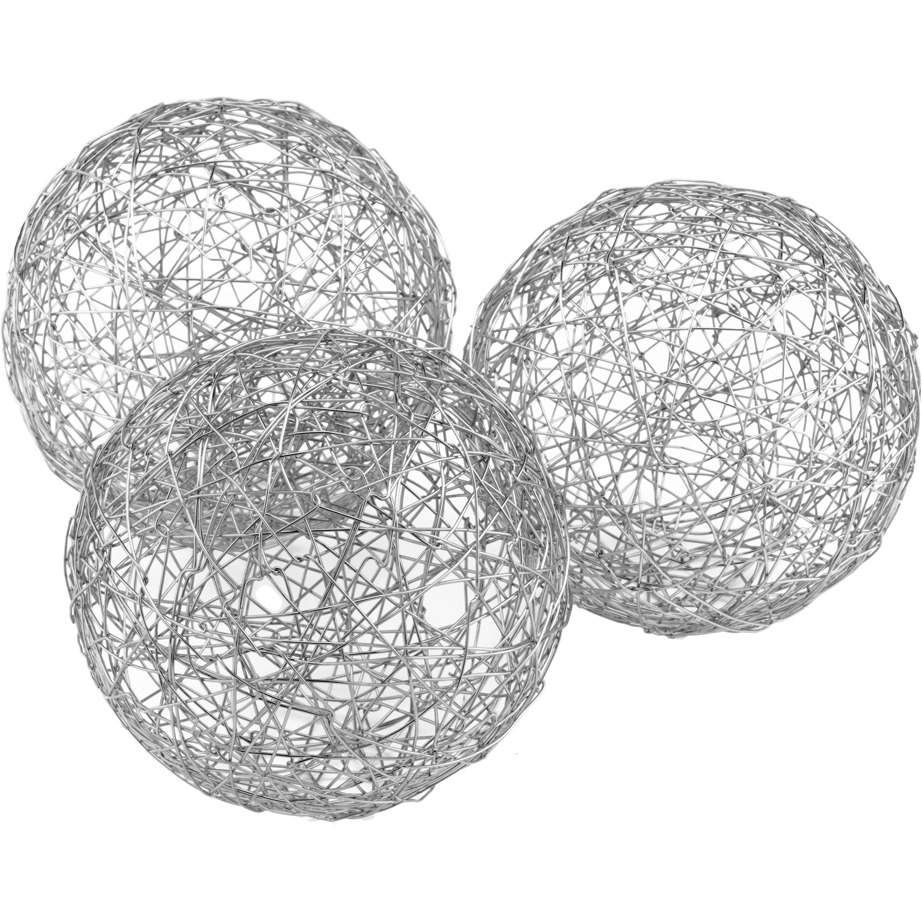 Guita Silver Wire Spheres/5&quotD - Box of 3