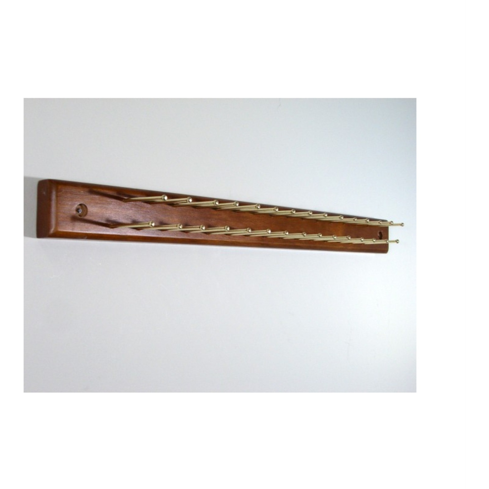 Home Essential tie hanger, 30 tie bars, walnut finish