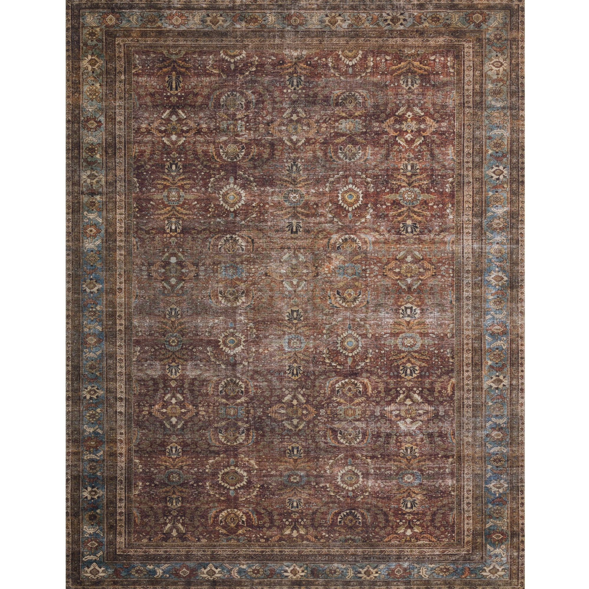 Layla Brick / Blue - 9'-0" x 12'-0"