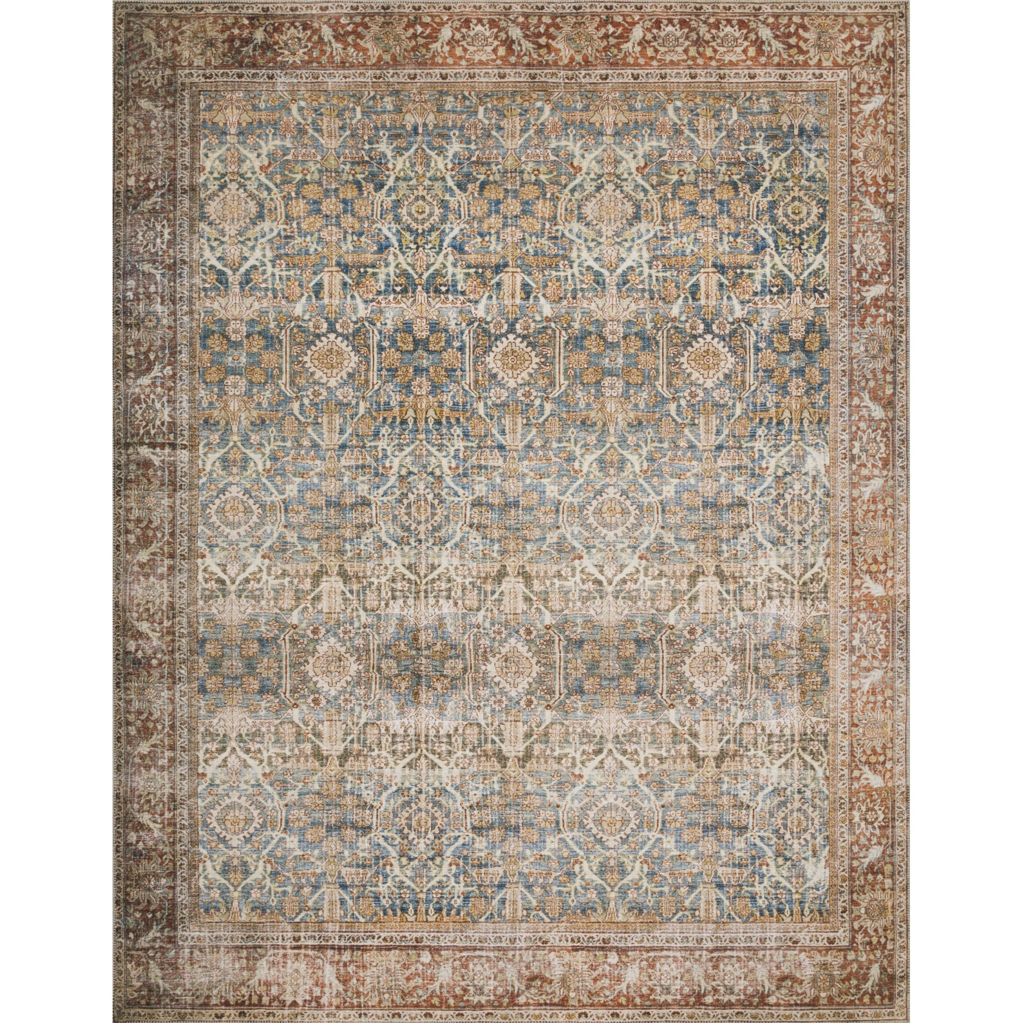 Layla Ocean / Rust - 2'-0" x 5'-0"