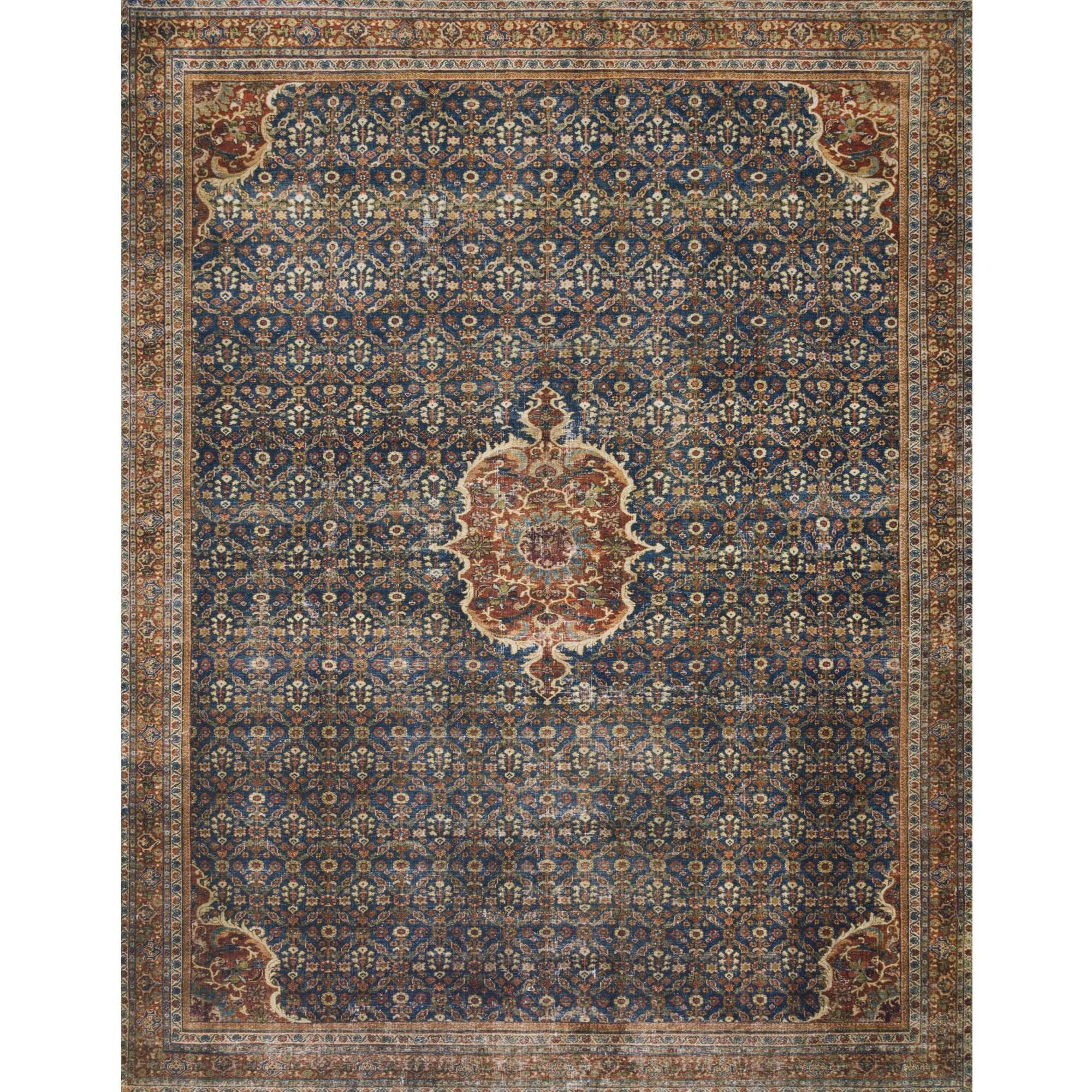 Layla Cobalt Blue / Spice - 2'-6" x 9'-6"