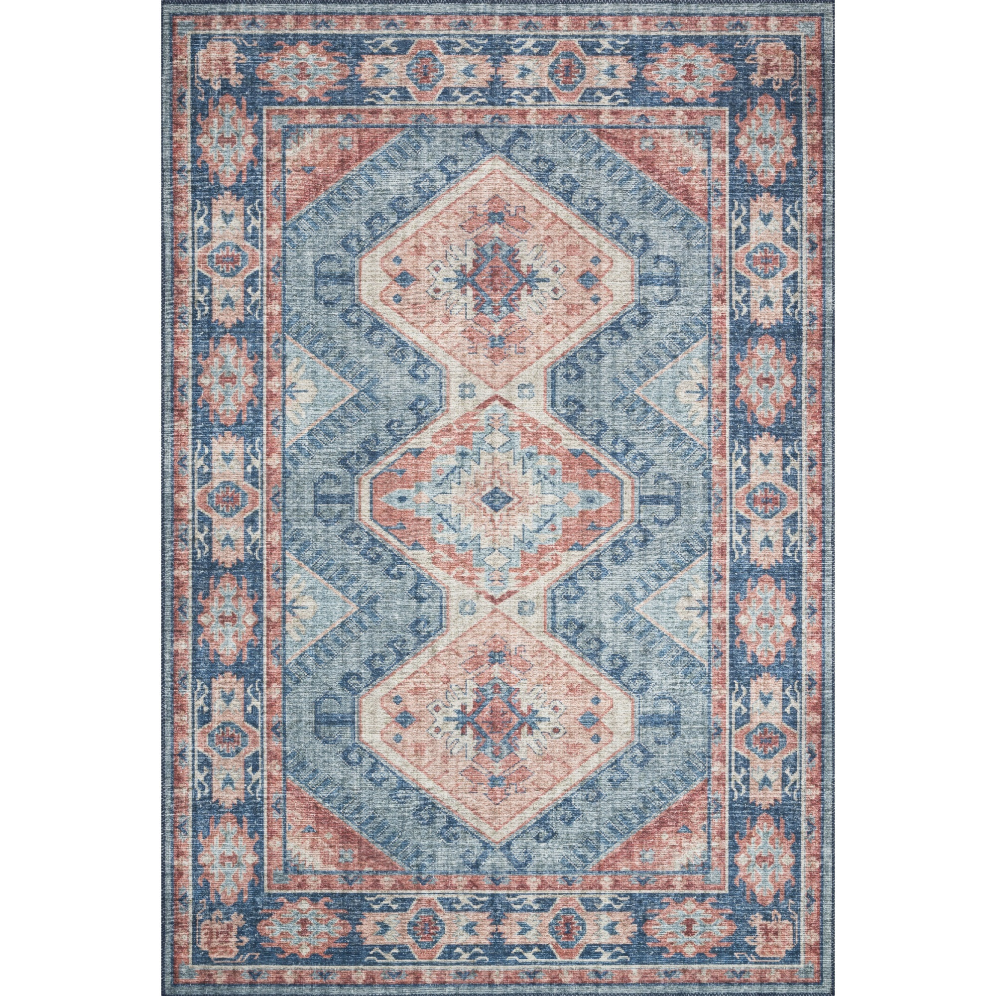Skye Turquoise / Terracotta - 2'-6" x 7'-6"