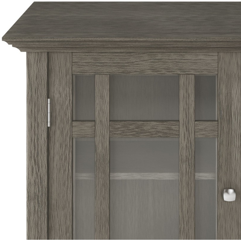 Bedford SOLID WOOD 39 inch Wide Transitional Medium Storage Cabinet in Farmhouse Grey