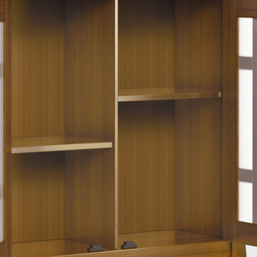 Bedford SOLID WOOD 32 inch Wide Transitional Low Storage Media Cabinet in Light Golden Brown