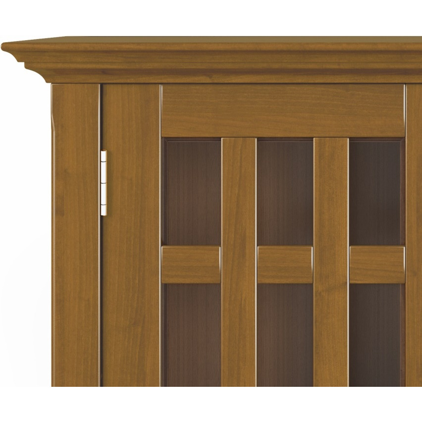 Bedford SOLID WOOD 32 inch Wide Transitional Low Storage Media Cabinet in Light Golden Brown