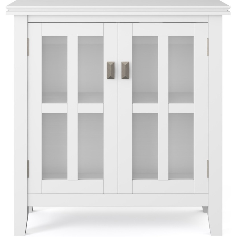 Artisan SOLID WOOD 30 inch Wide Transitional Low Storage Cabinet in White