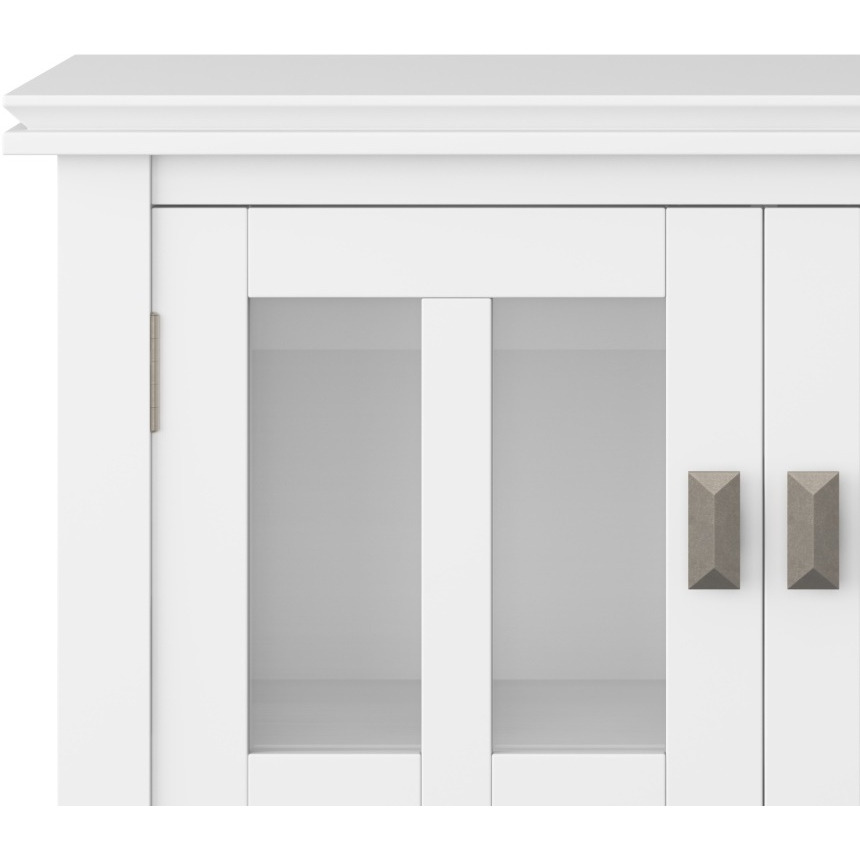 Artisan SOLID WOOD 30 inch Wide Transitional Low Storage Cabinet in White