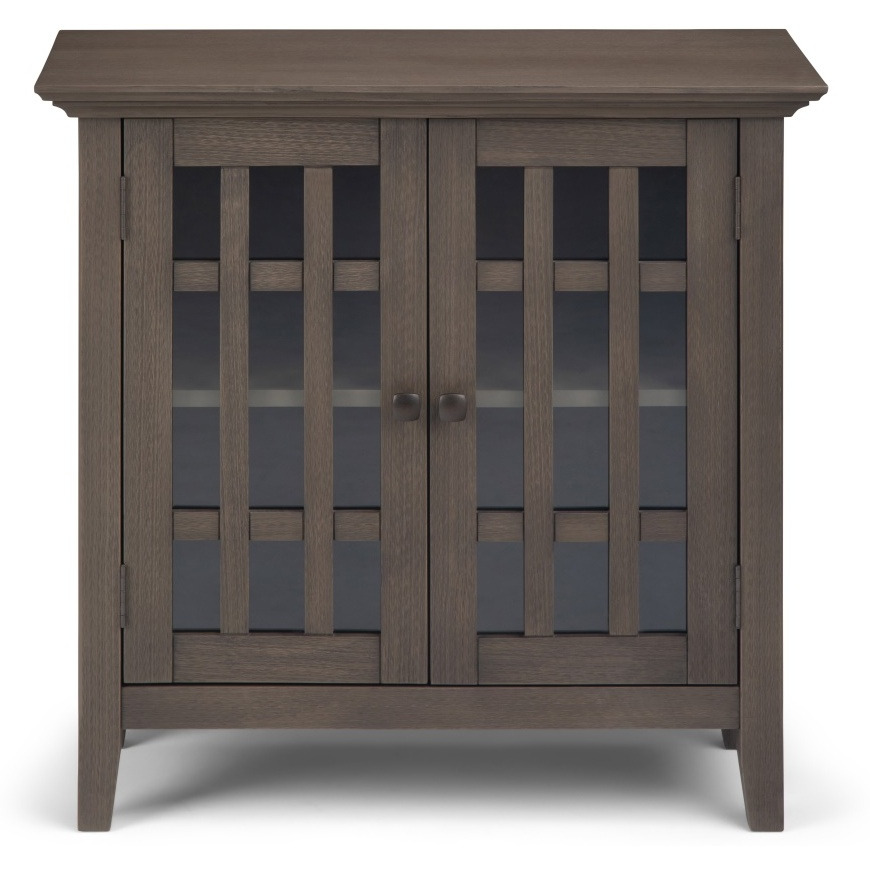 Bedford SOLID WOOD 32 inch Wide Transitional Low Storage Media Cabinet in Farmhouse Grey