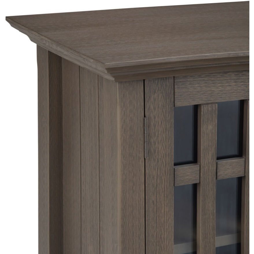 Bedford SOLID WOOD 32 inch Wide Transitional Low Storage Media Cabinet in Farmhouse Grey