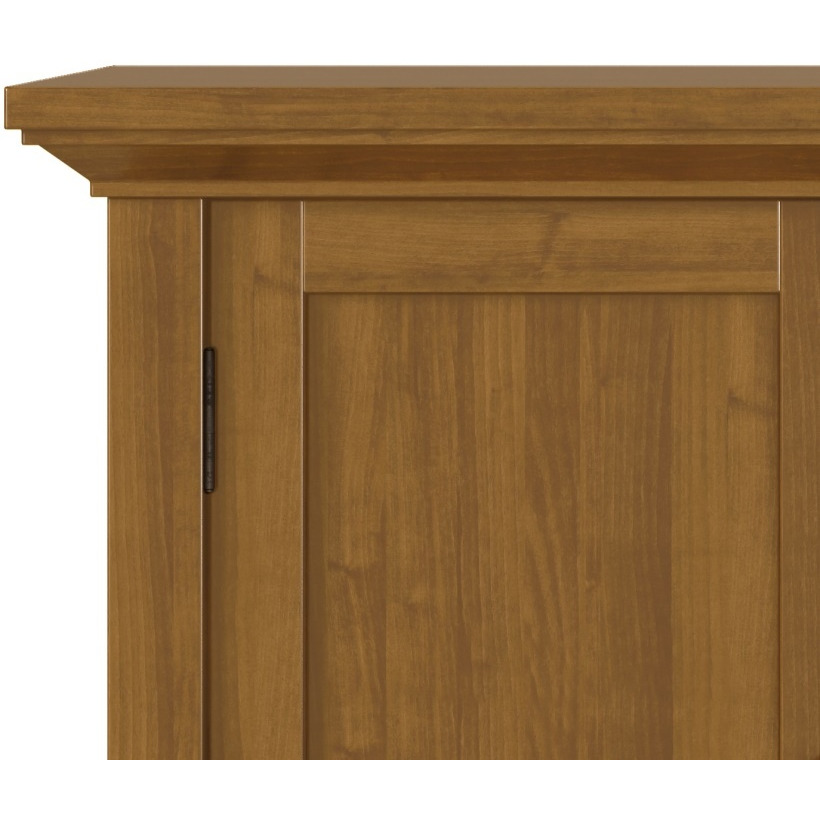Redmond SOLID WOOD 32 inch Wide Transitional Low Storage Cabinet in Light Golden Brown