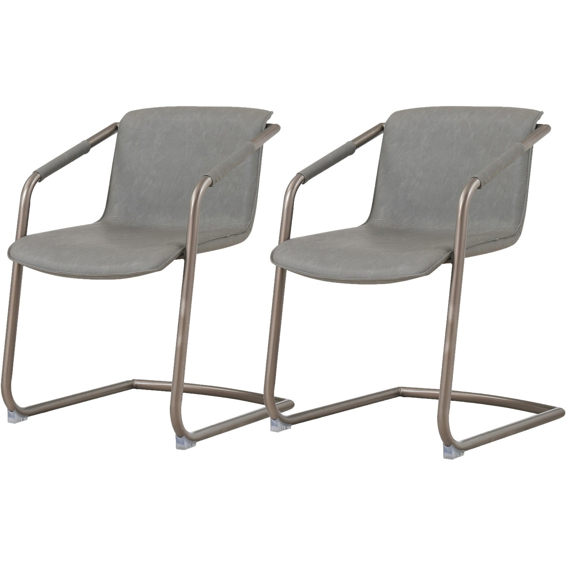 Indy PU Side Chair, Antique Graphite Gray - Antique Graphite Gray