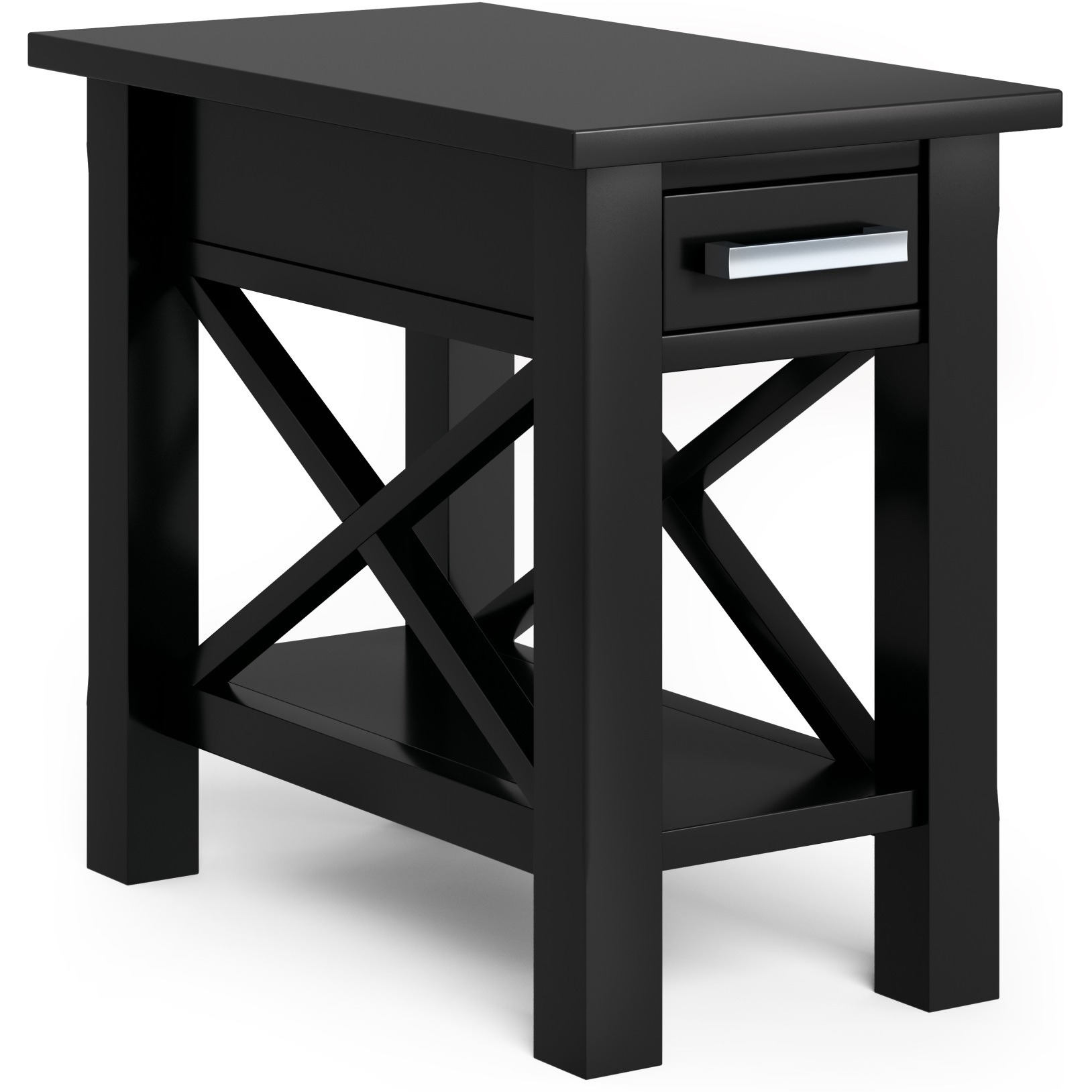 Kitchener SOLID WOOD 14 in Wide Rectangle Narrow Side Table