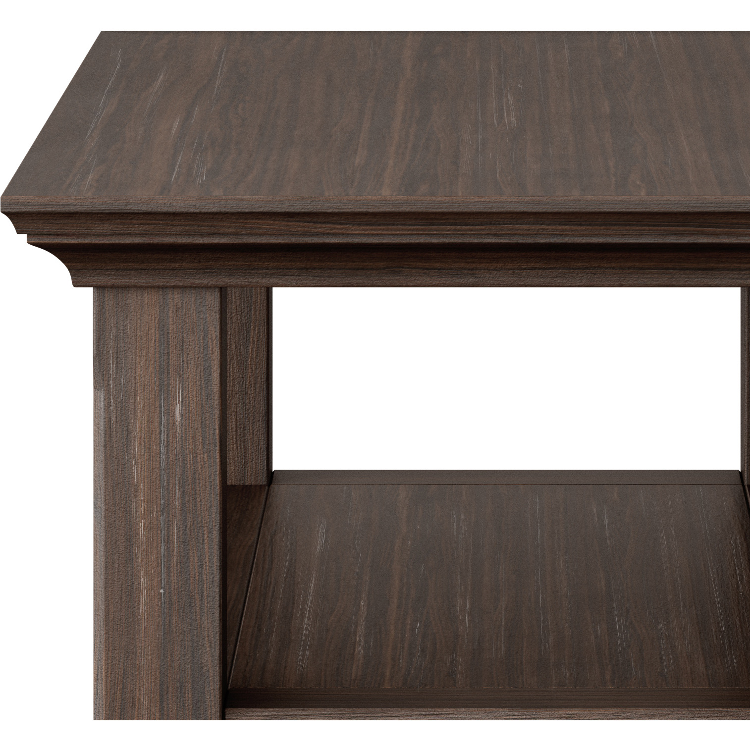 Acadian SOLID WOOD Narrow Side Table in Farmhouse Brown