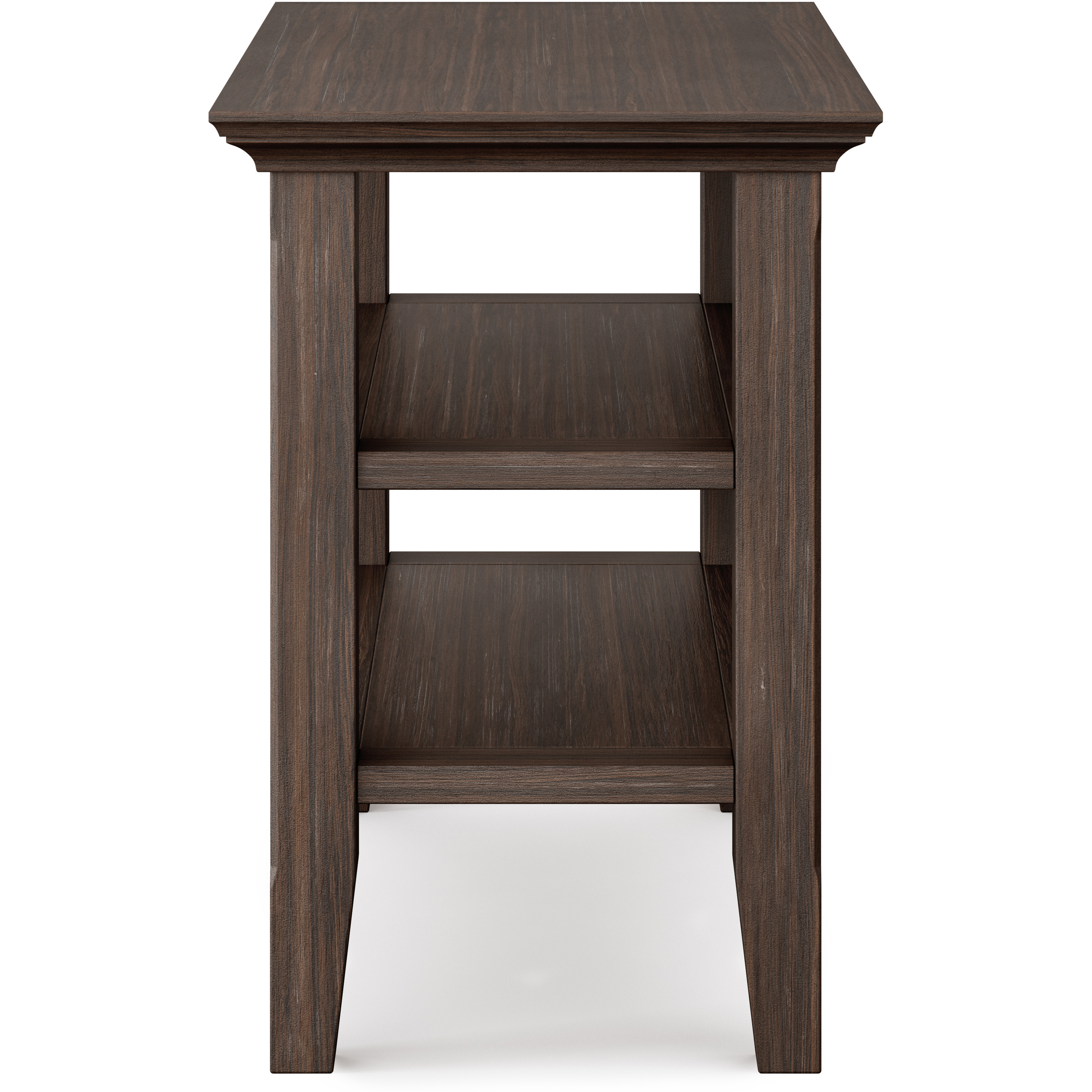 Acadian SOLID WOOD Narrow Side Table in Farmhouse Brown