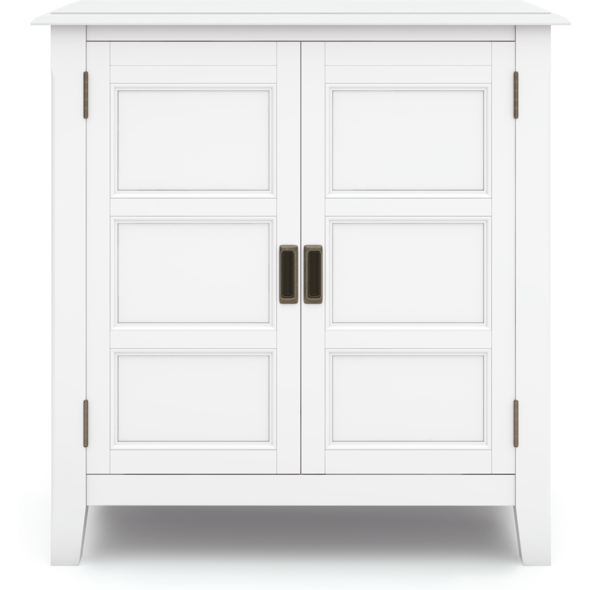 Burlington SOLID WOOD 30 inch Wide Transitional Low Storage Cabinet in White