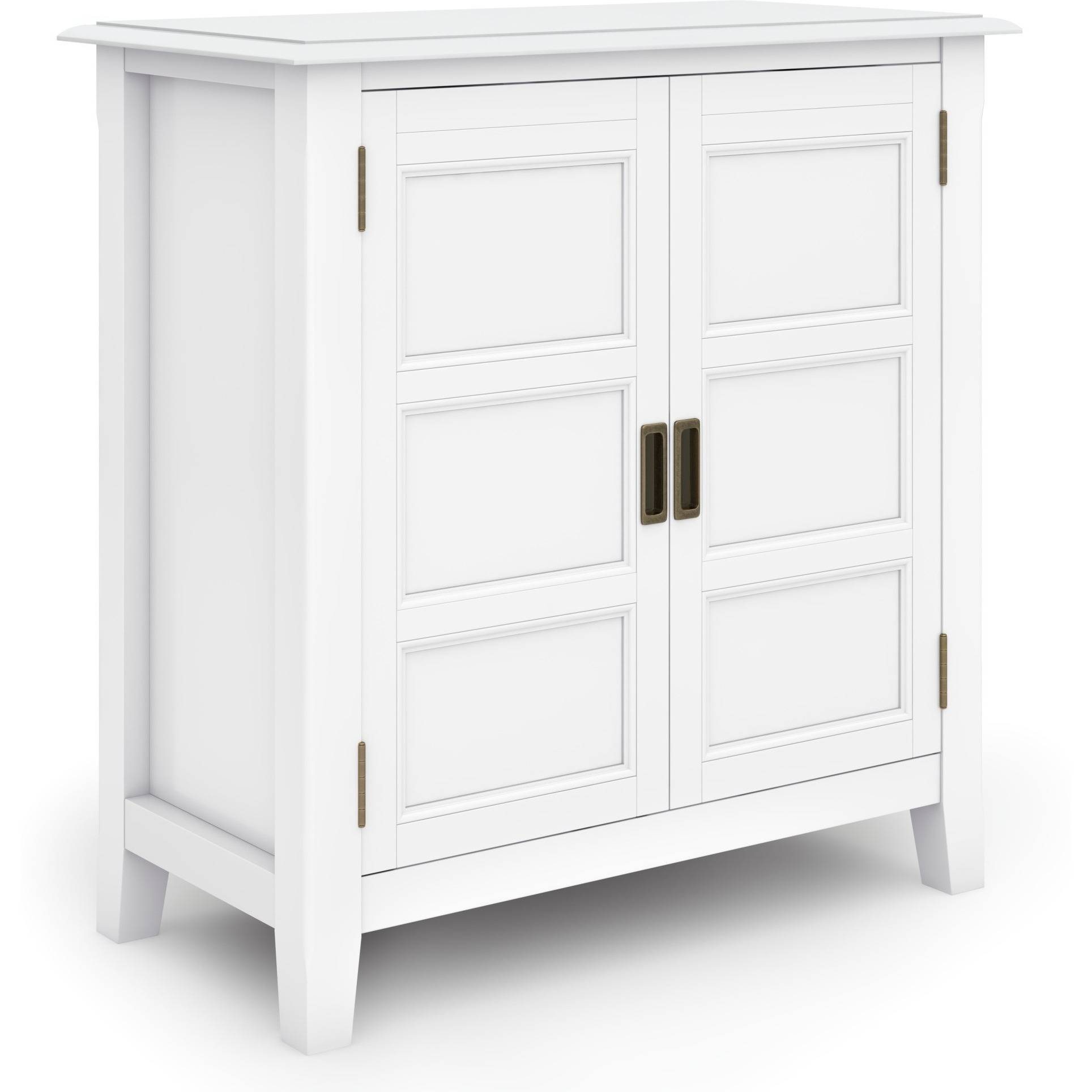 Burlington SOLID WOOD 30 inch Wide Transitional Low Storage Cabinet in White