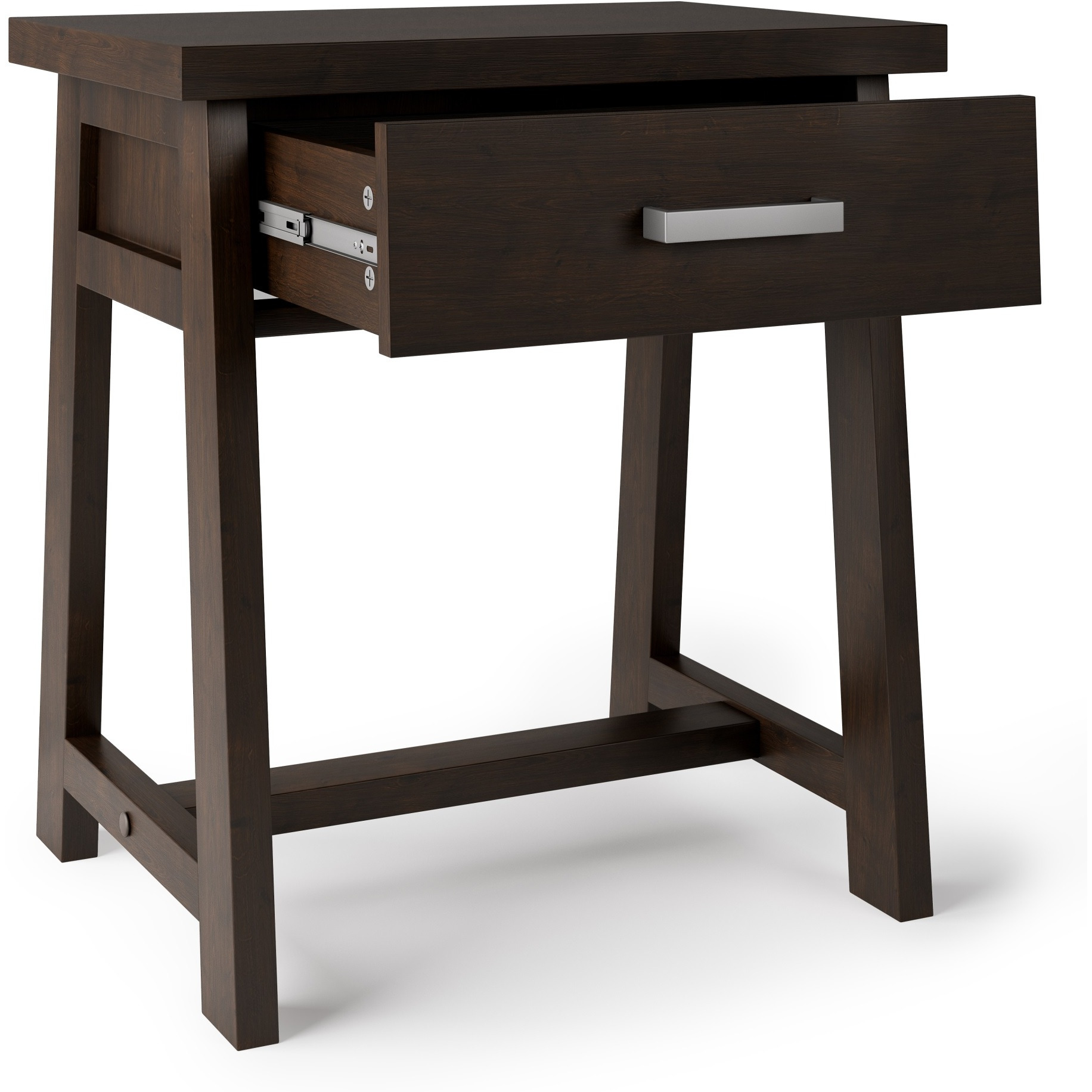 Sawhorse SOLID WOOD 24 in Wide Bedside Nightstand Table
