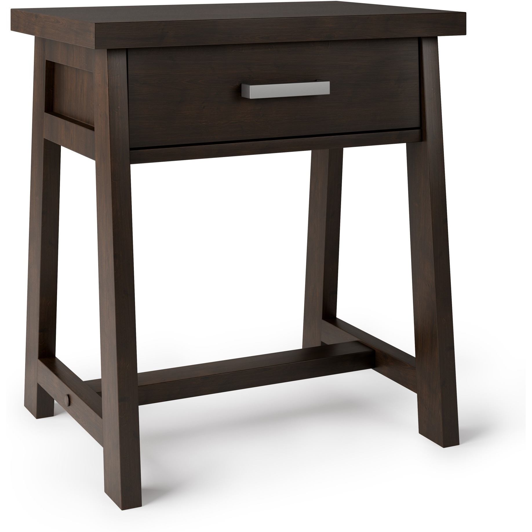 Sawhorse SOLID WOOD 24 in Wide Bedside Nightstand Table