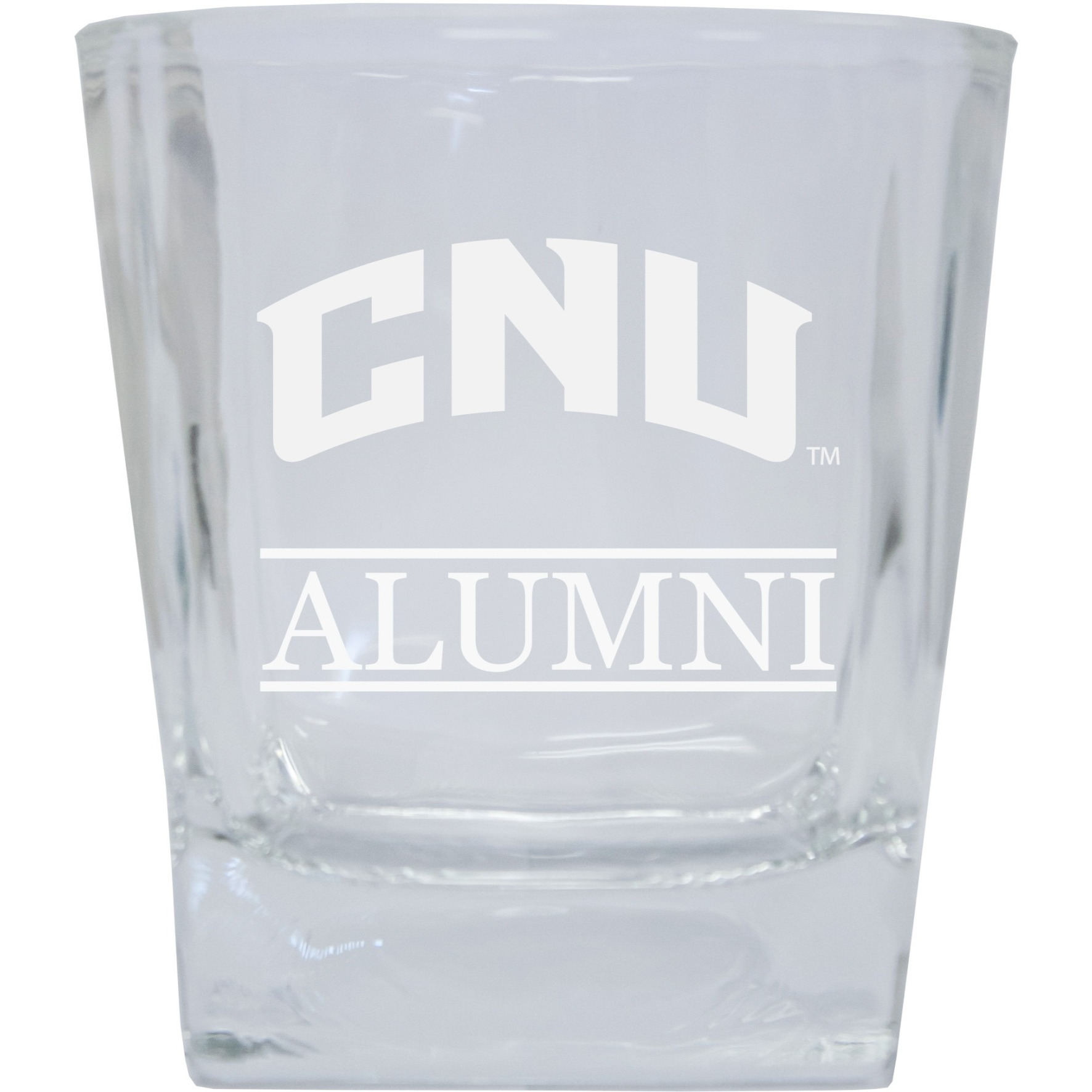 Christopher Newport Captains 8 oz Etched Alumni Glass Tumbler