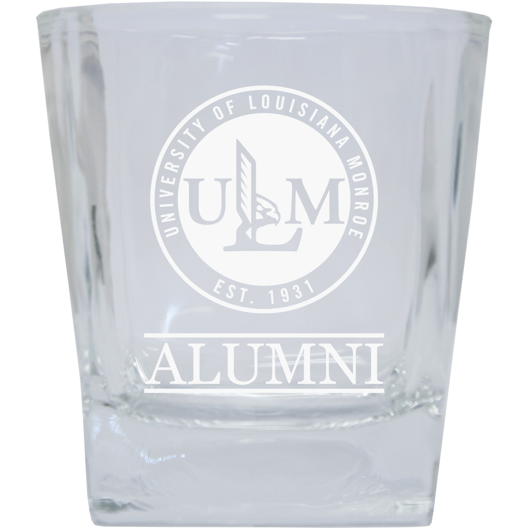 University of Louisiana Monroe 8 oz Etched Alumni Glass Tumbler