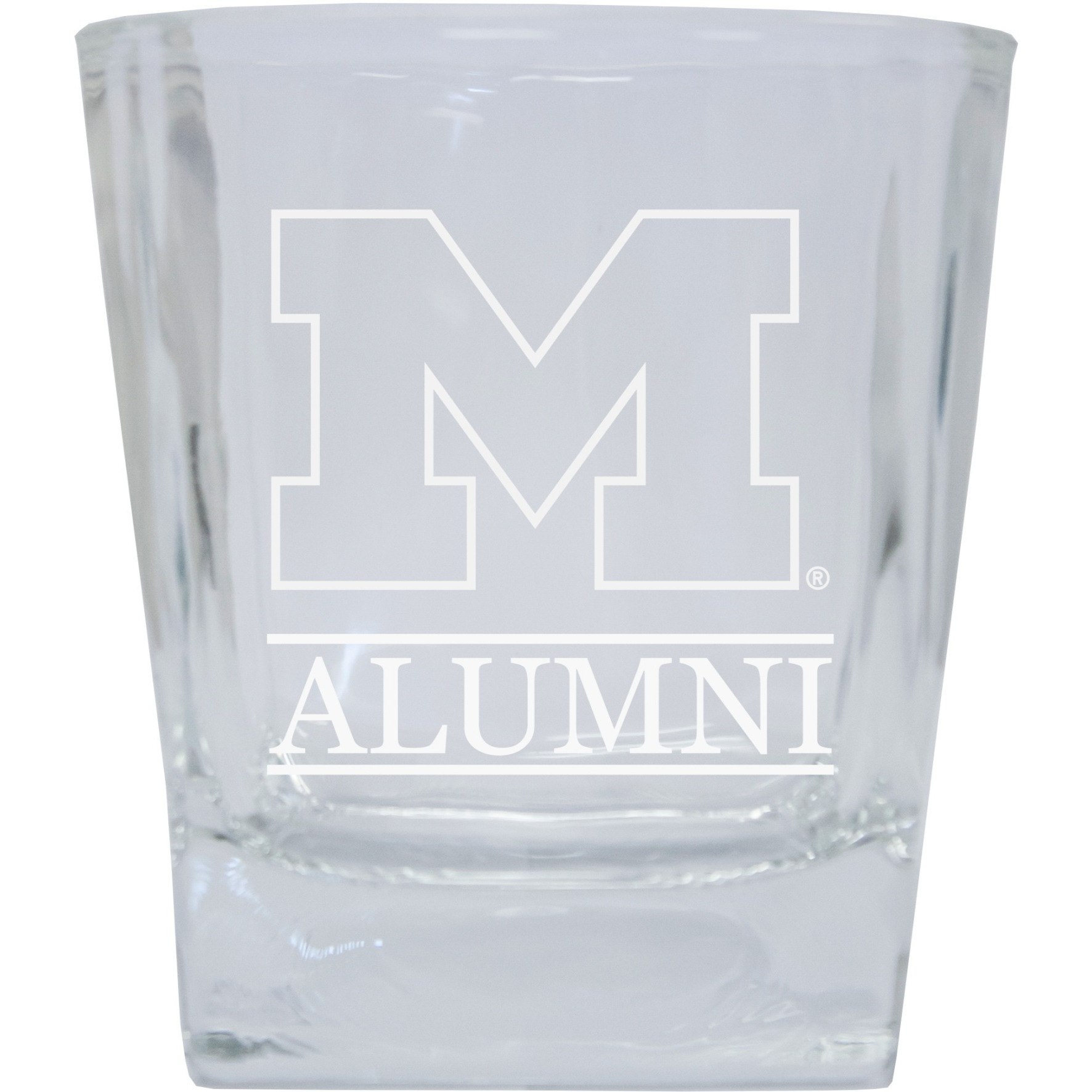 Michigan Wolverines 8 oz Etched Alumni Glass Tumbler