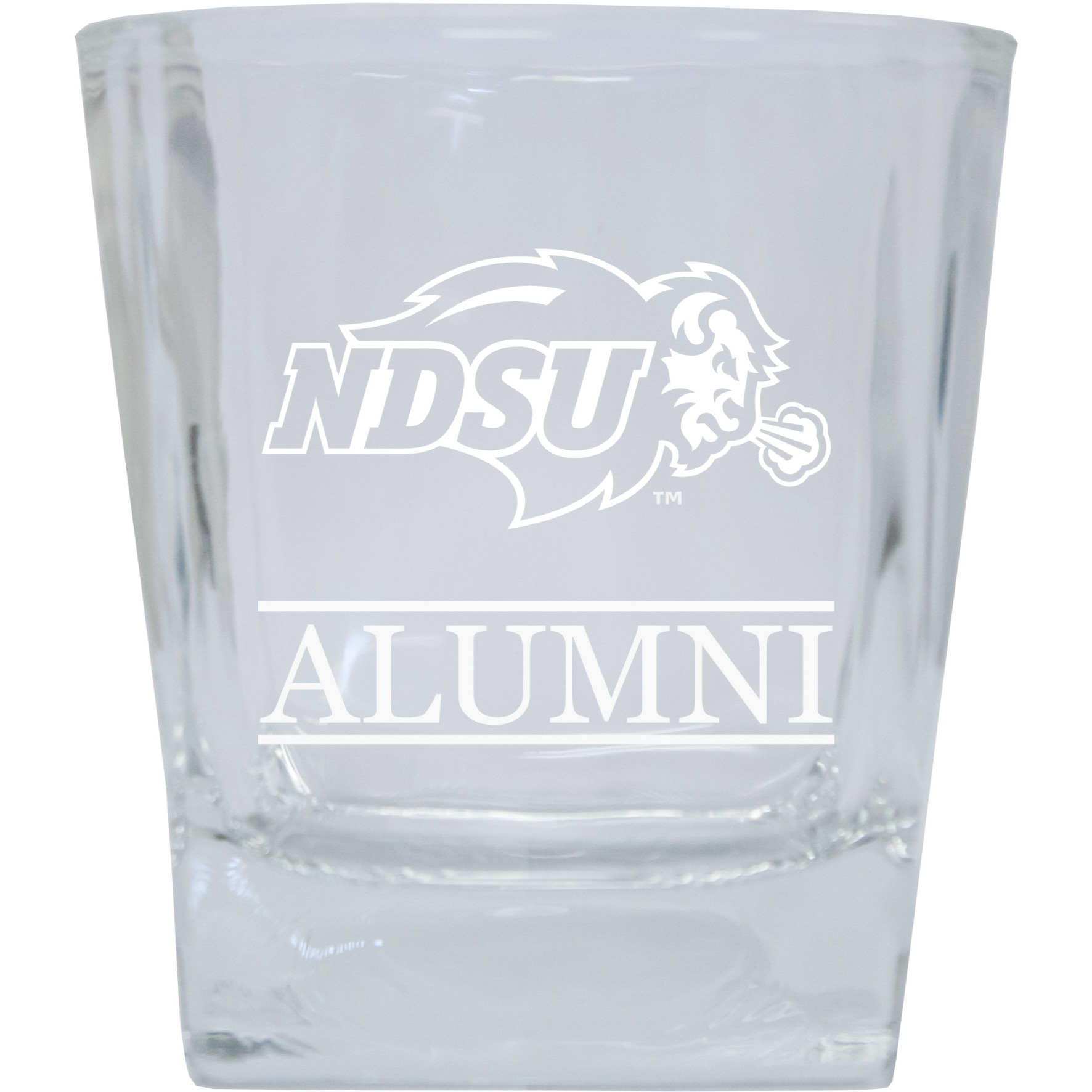 North Dakota State Bison 8 oz Etched Alumni Glass Tumbler