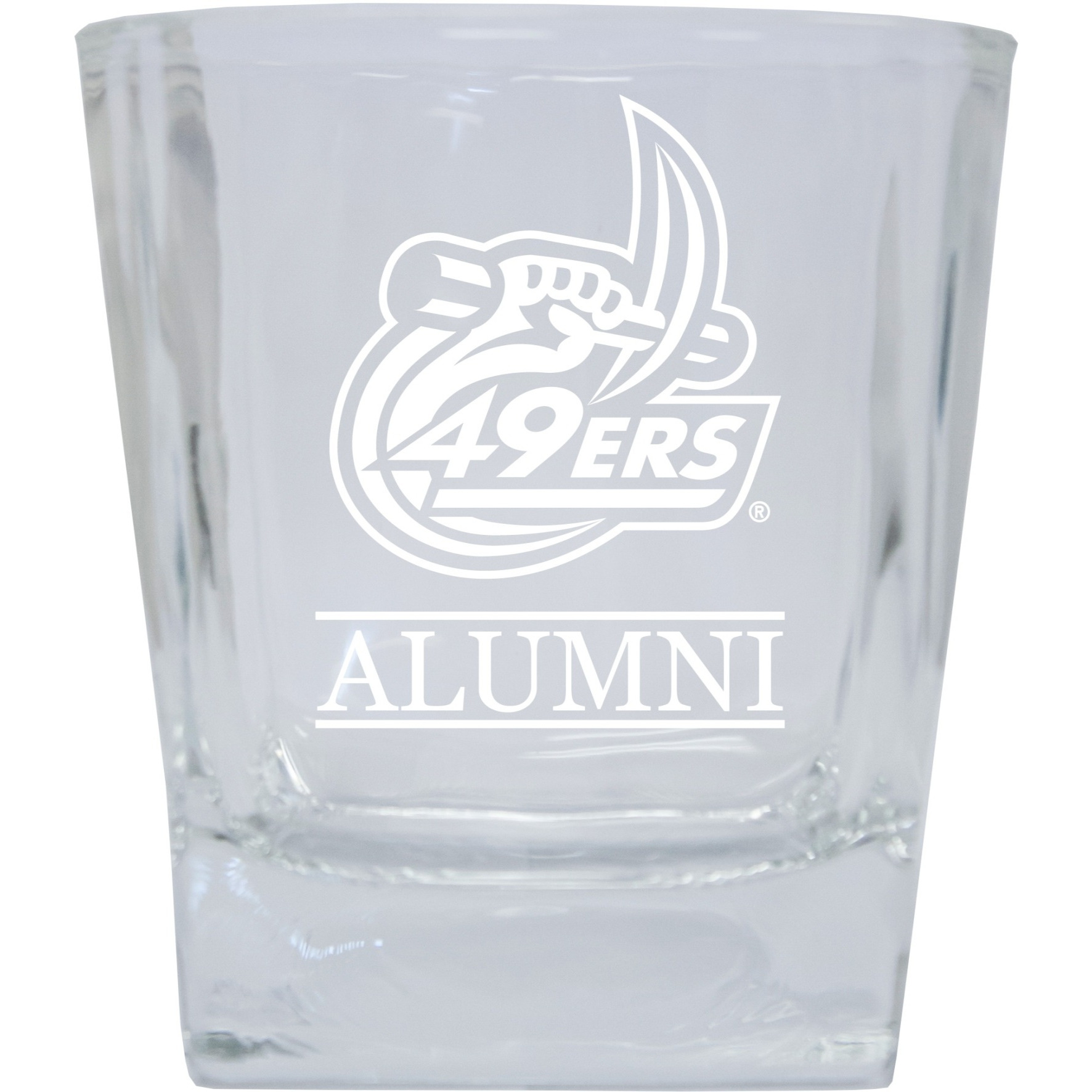 North Carolina Charlotte Forty-Niners 8 oz Etched Alumni Glass Tumbler
