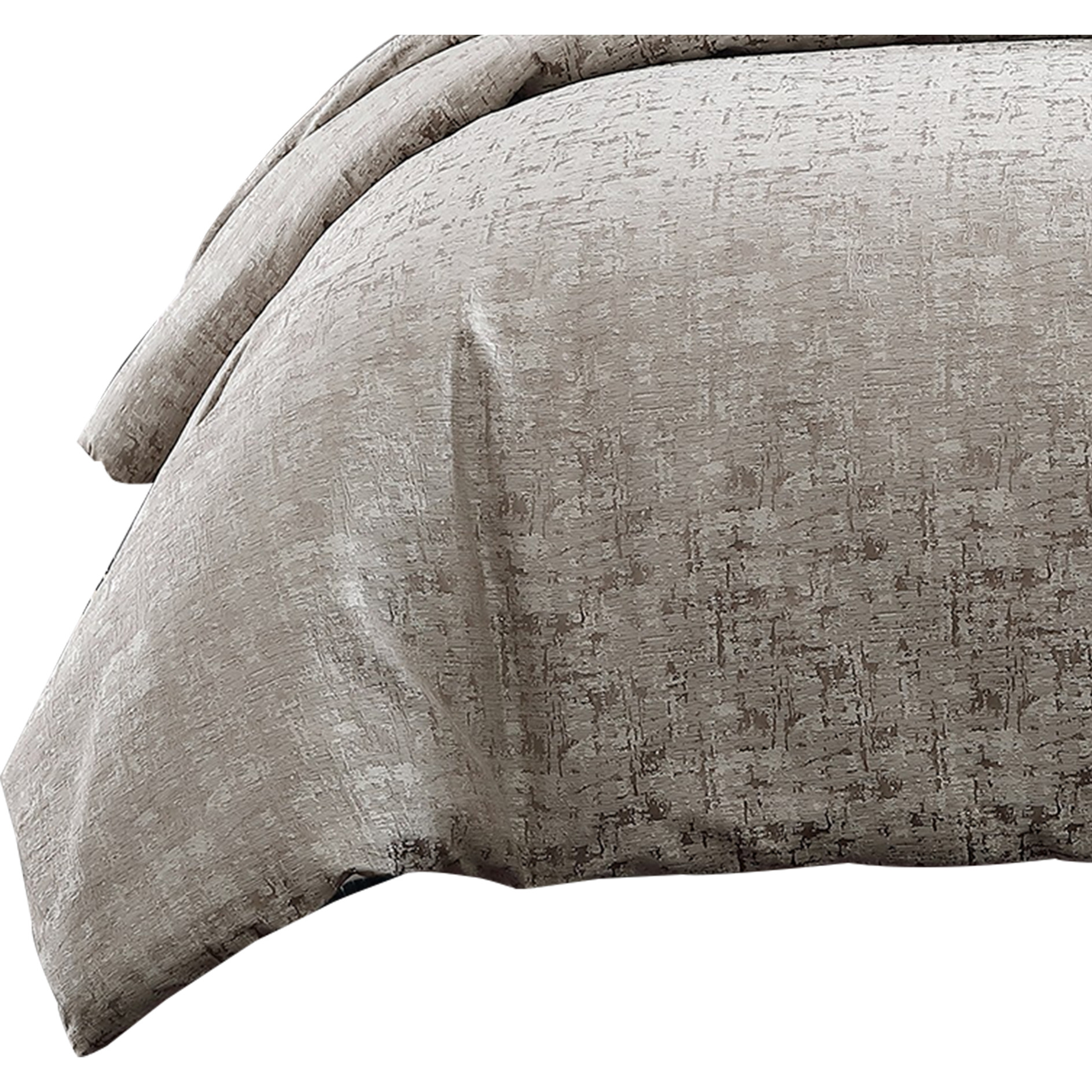 10 Piece King Polyester Comforter Set with Jacquard Print, Gray