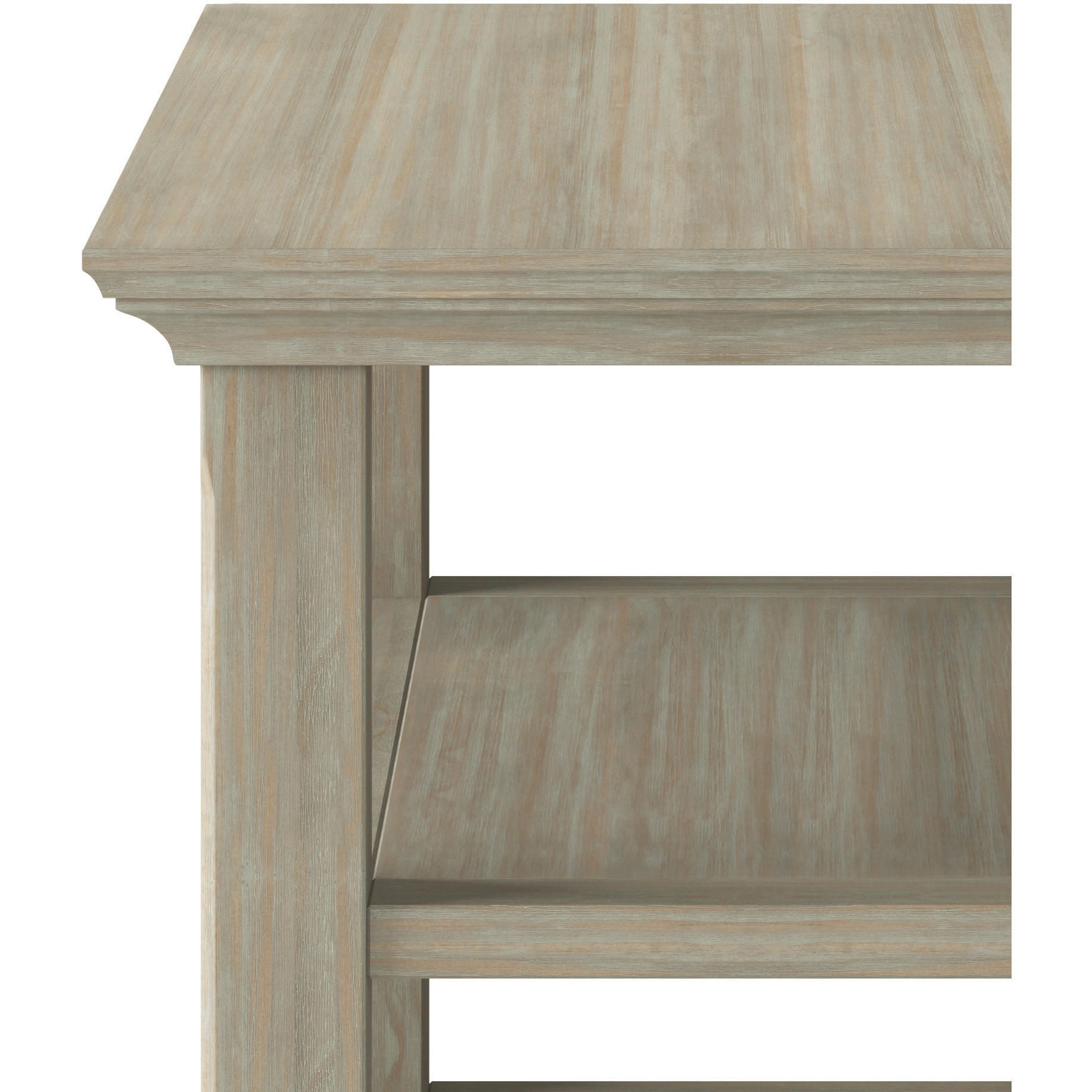 Acadian SOLID WOOD Narrow Side Table in Distressed Grey