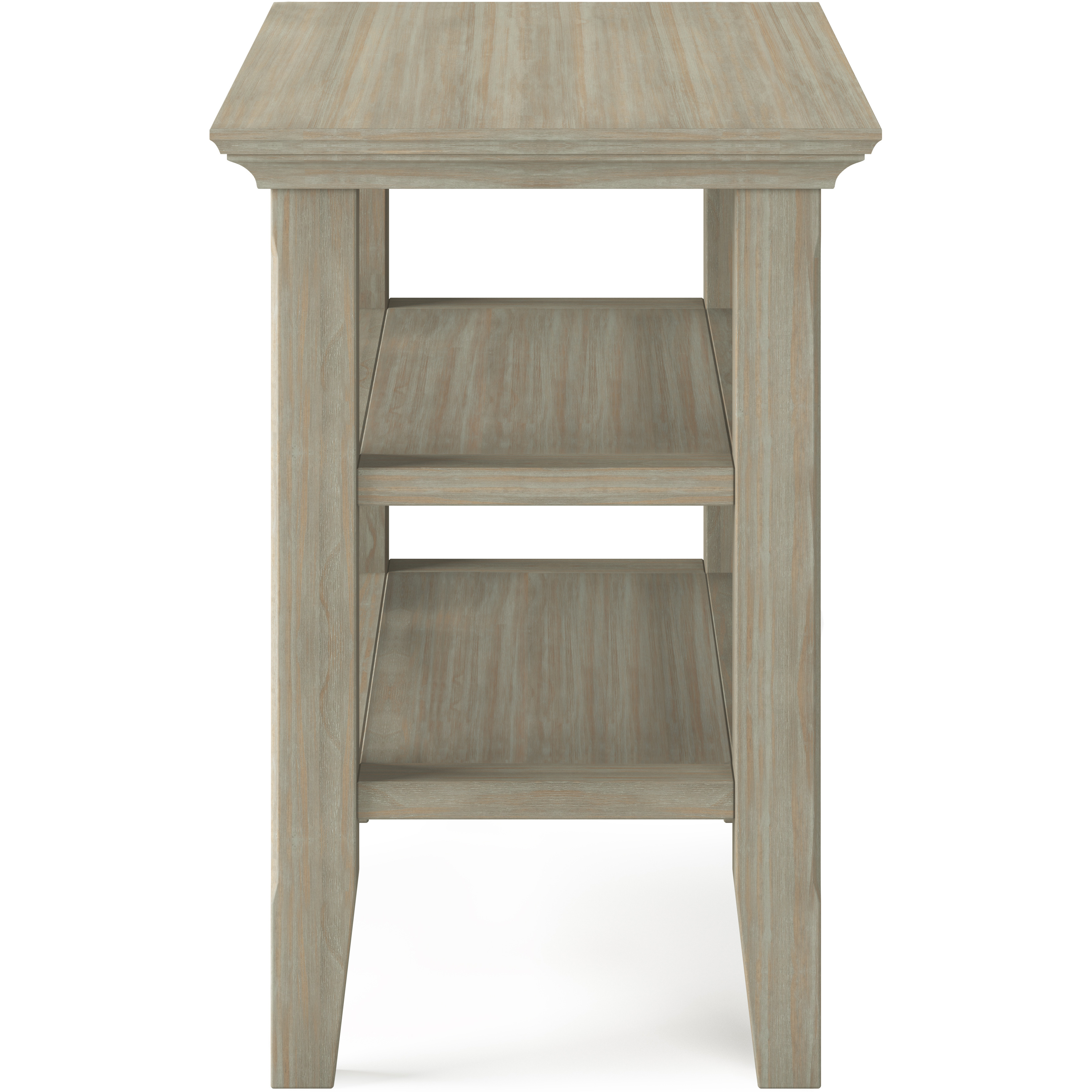Acadian SOLID WOOD Narrow Side Table in Distressed Grey