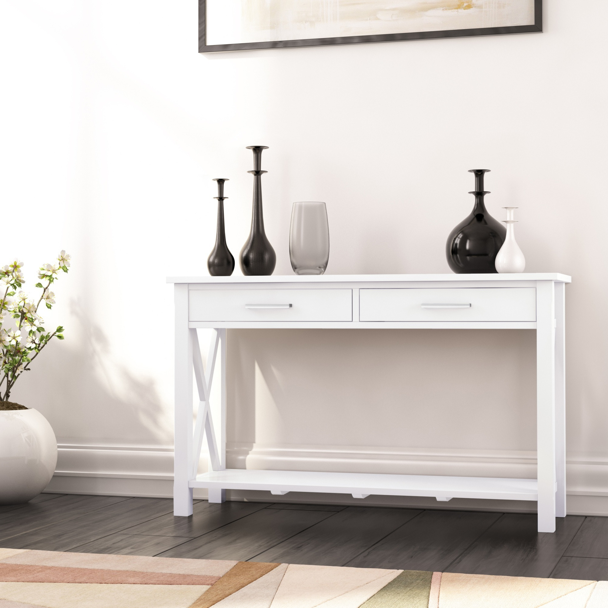 Kitchener SOLID WOOD 47 in Wide Console Sofa Table