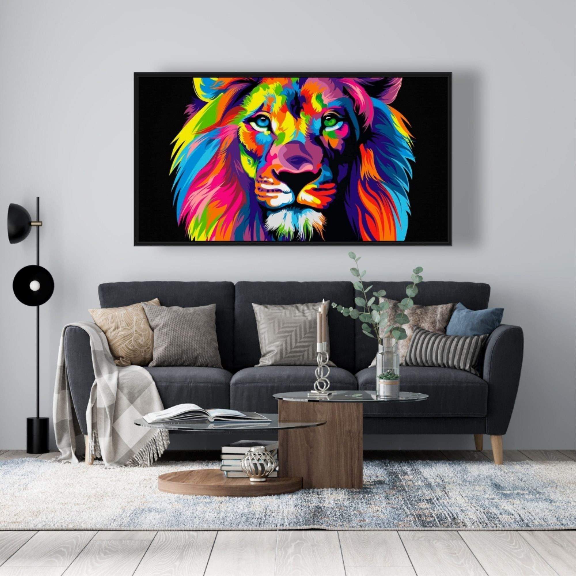 Be the Lion - Framed Print on canvas by Begin Edition
