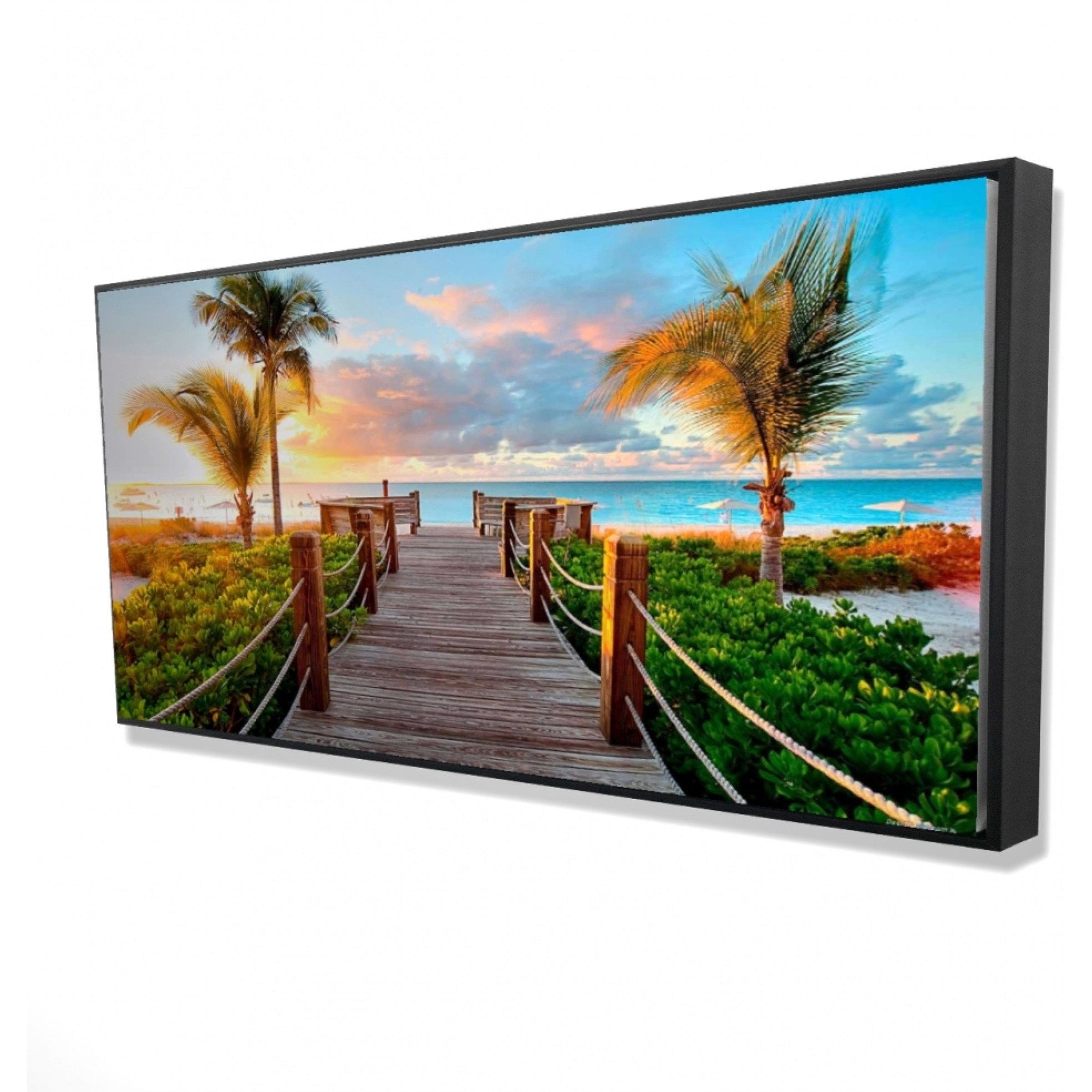 Boardwalk to Paradise - Framed Print on canvas by Begin Edition