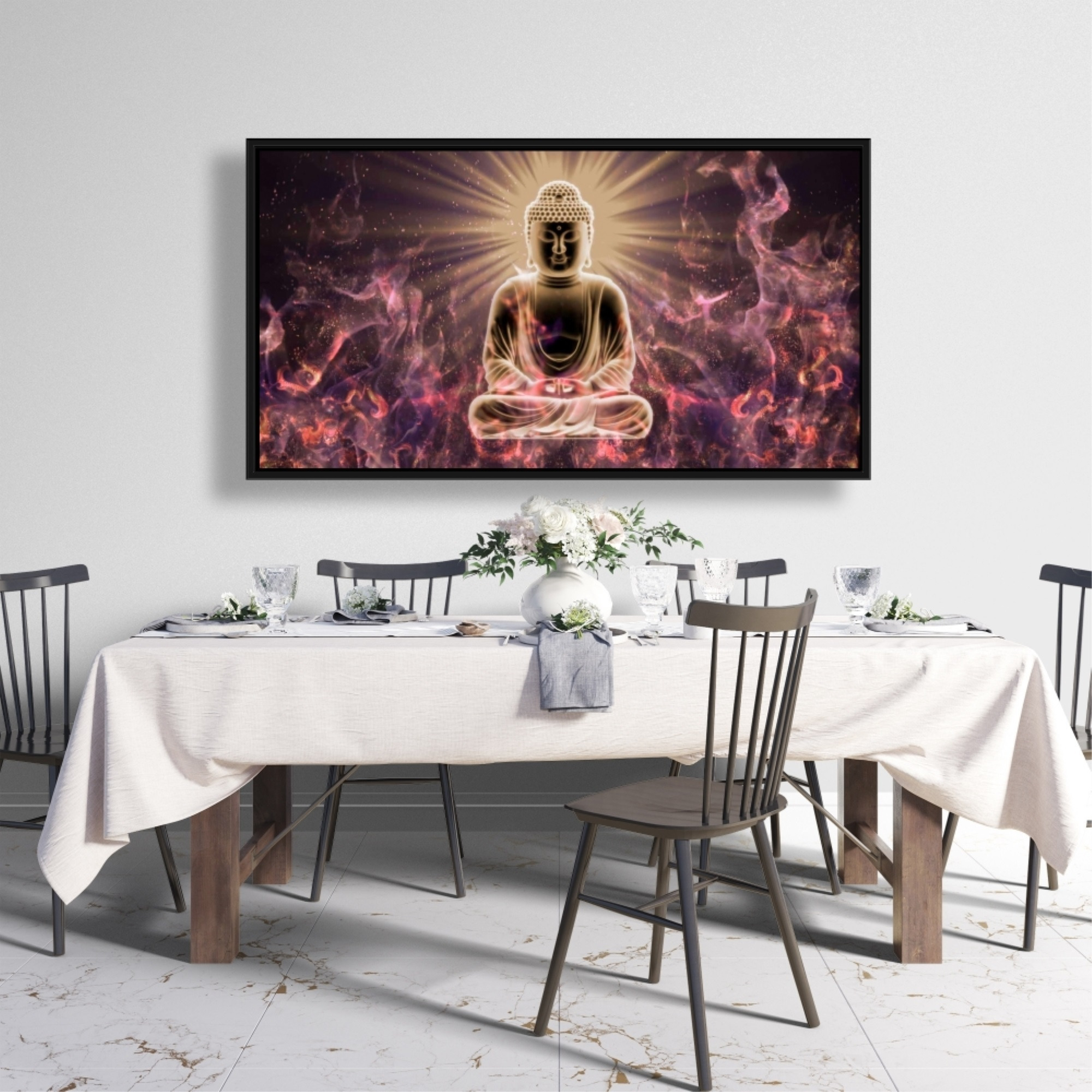 Buddha Meditation - Framed Print on canvas by Begin Edition