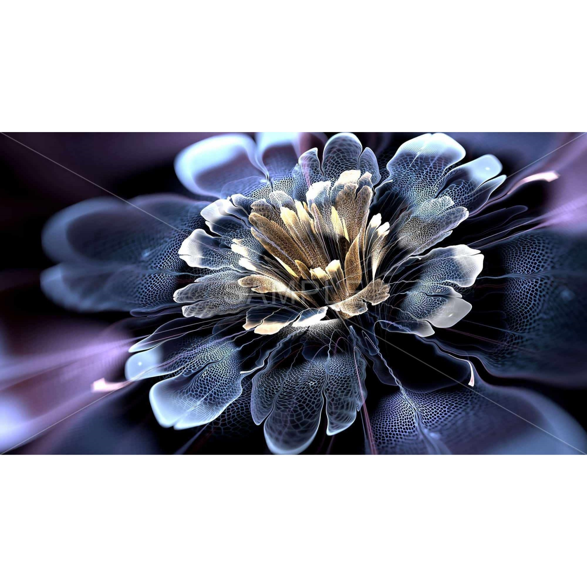 Digital Flower - Framed Print on canvas by Begin Edition