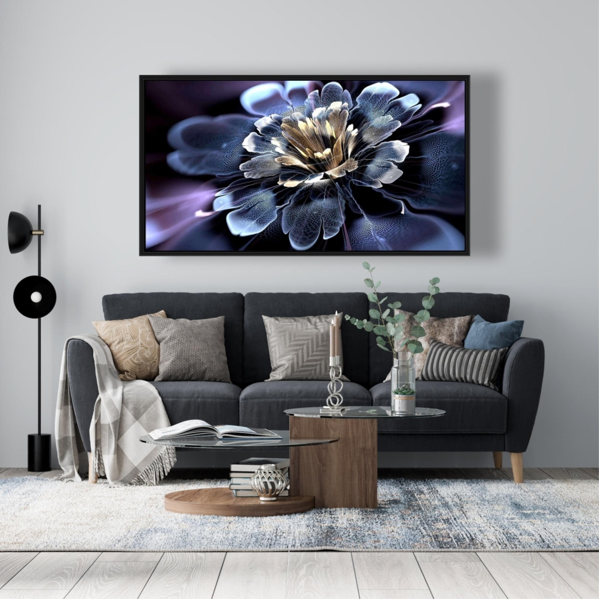 Digital Flower - Framed Print on canvas by Begin Edition