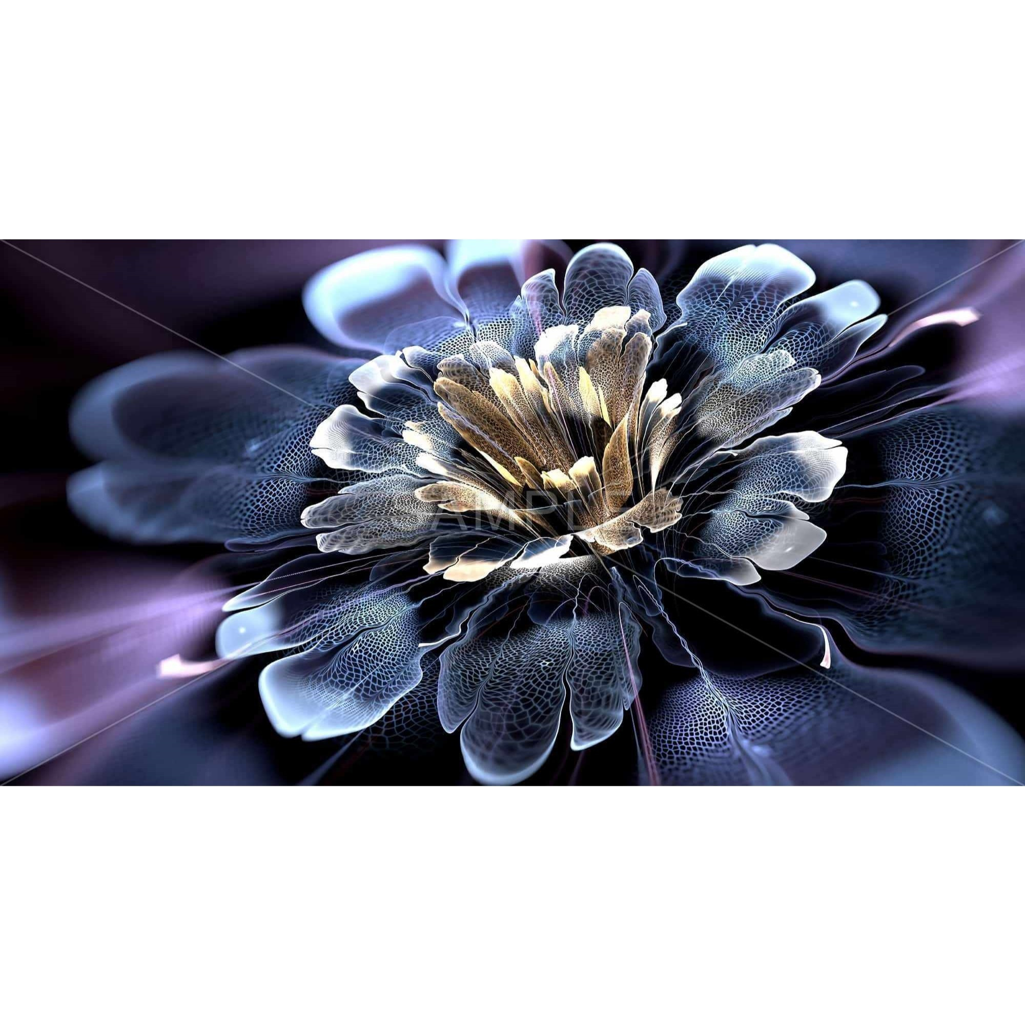 Digital Flower - Framed Print on canvas by Begin Edition
