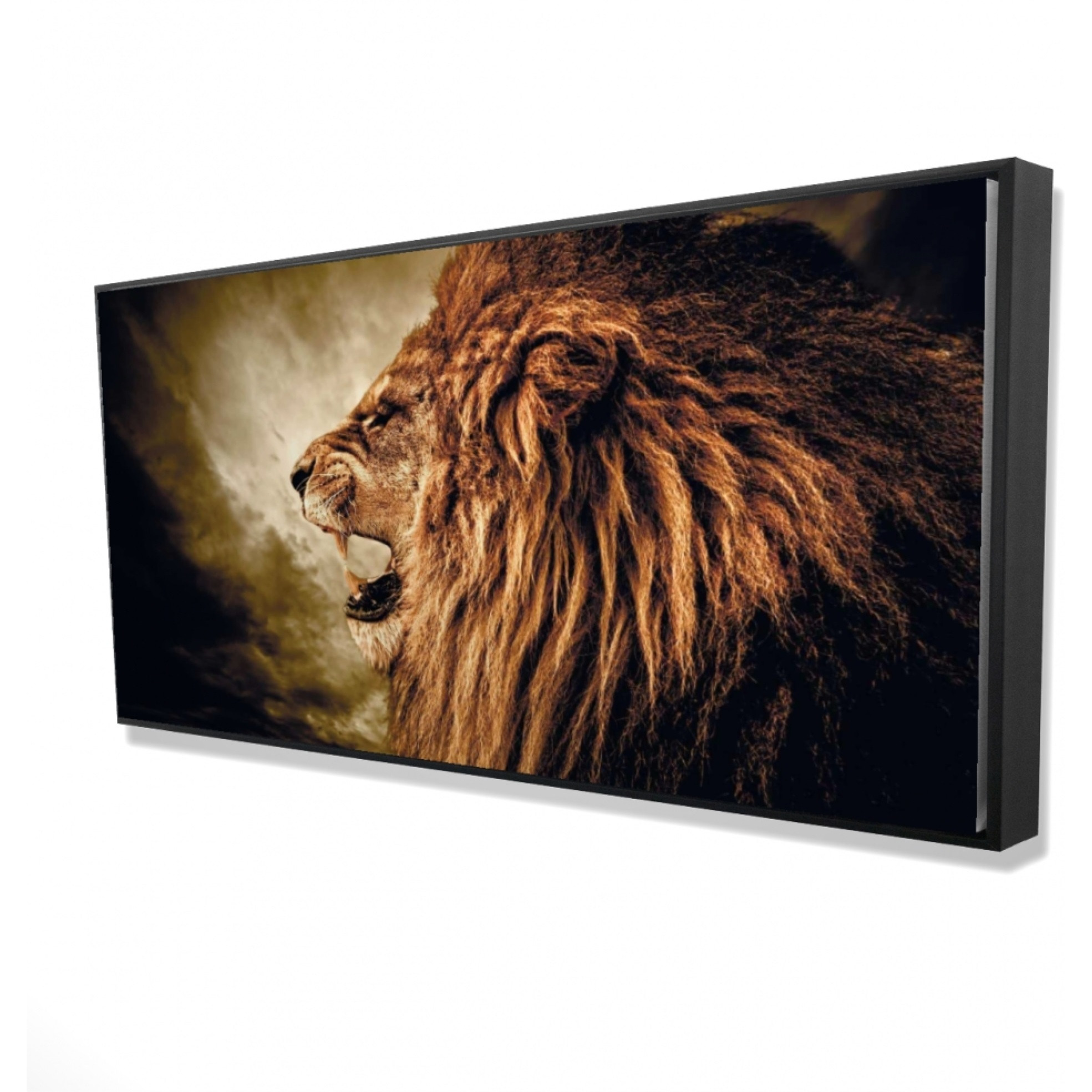 Fierce Lion - Limited Edition - Framed Print on canvas by Begin Edition