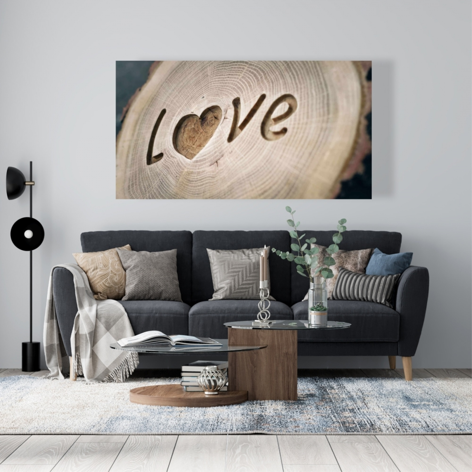 Love Tree Rings - Print on canvas by Begin Edition