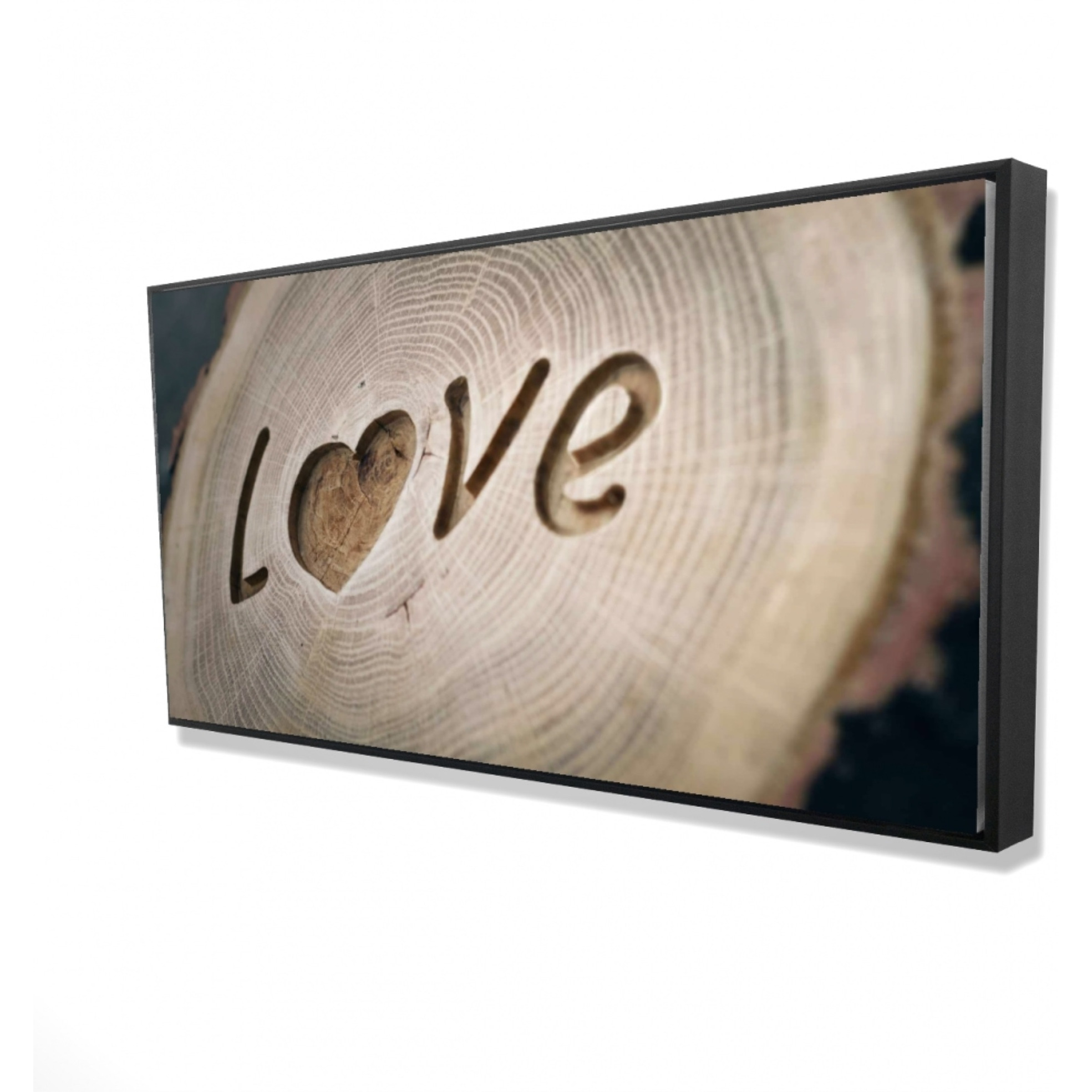 Love Tree Rings - Framed Print on canvas by Begin Edition