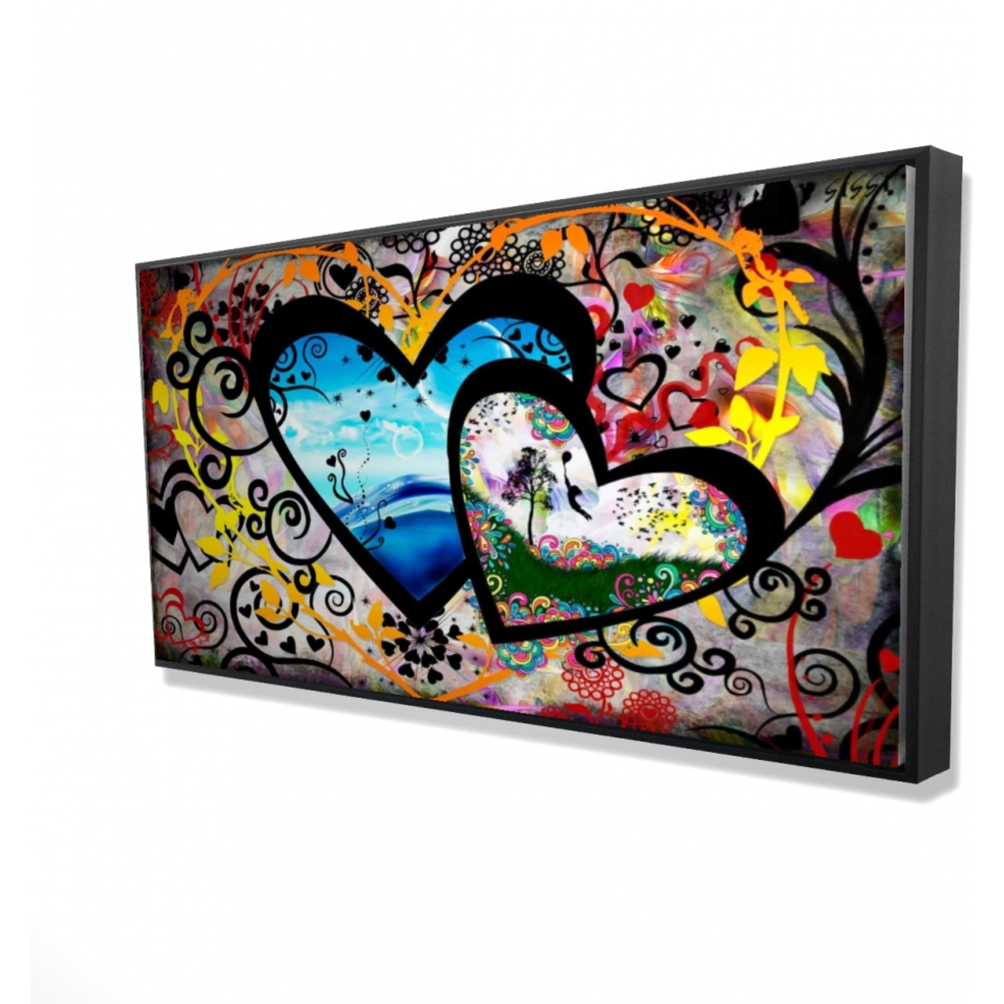 Lovers Canvas Set - Framed Print on canvas by Begin Edition